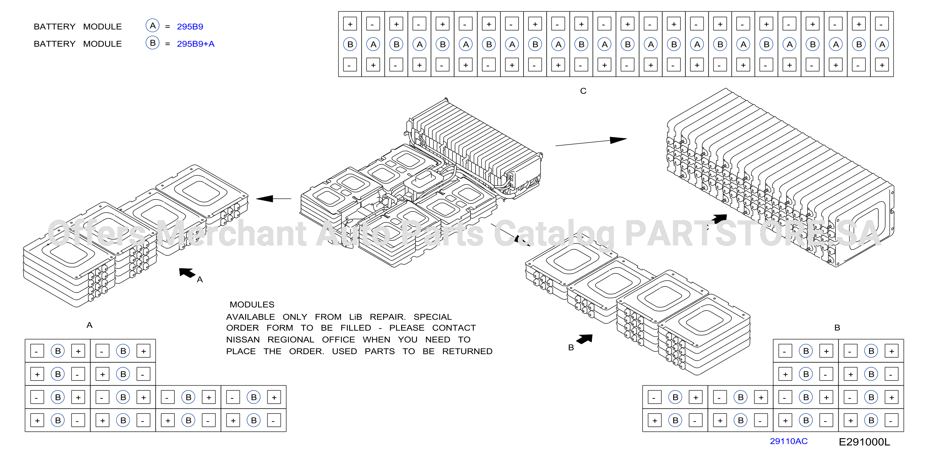 Electric Vehicle Battery 6 Battery Modules