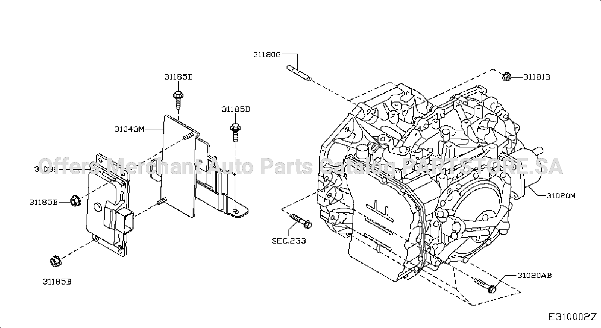 Auto Transmission Transaxle Fitting Assembly Fitting Parts