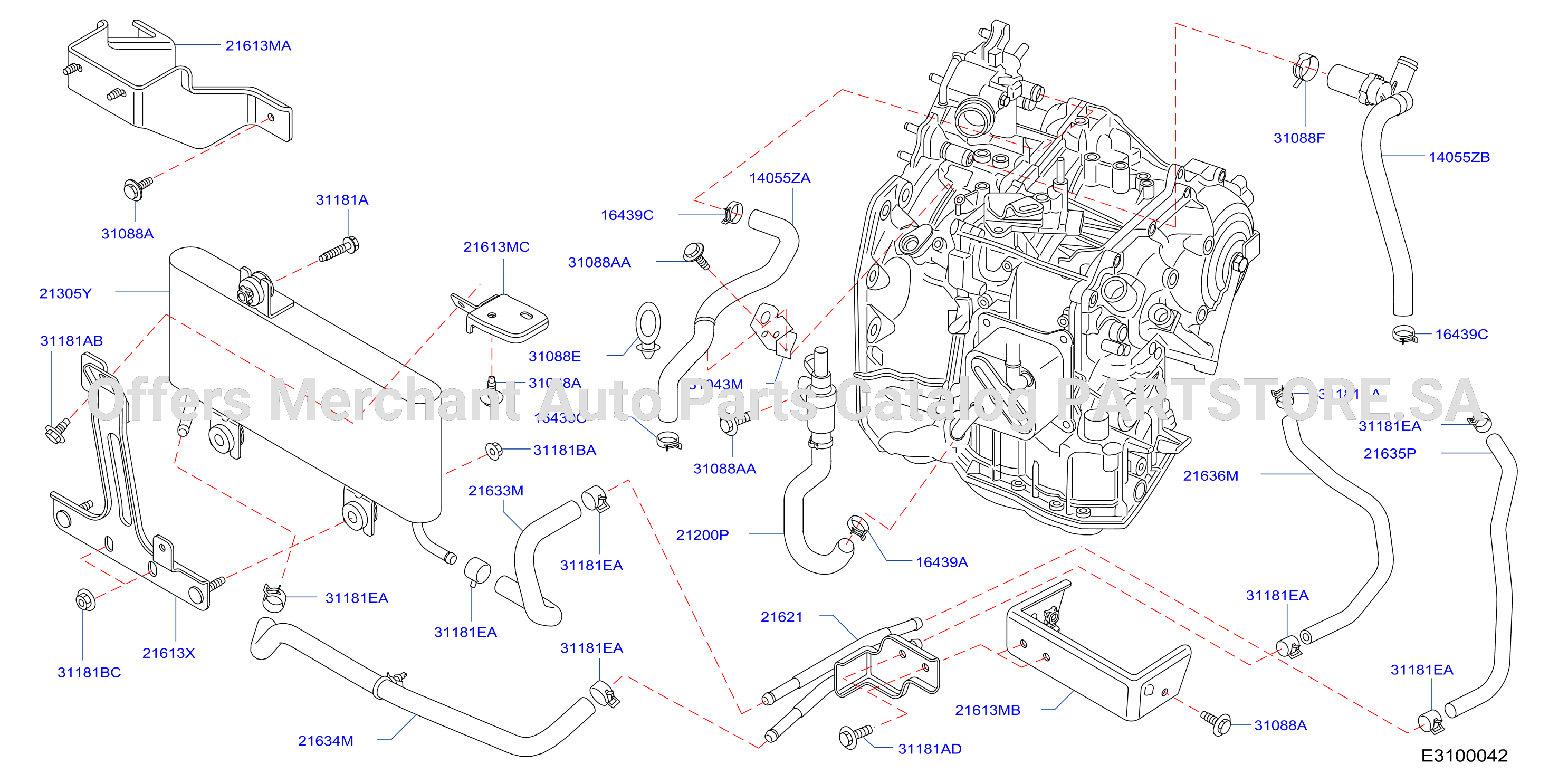 Auto Transmission Transaxle Fitting Oil Cooler Tube Parts 7 Layer Type
