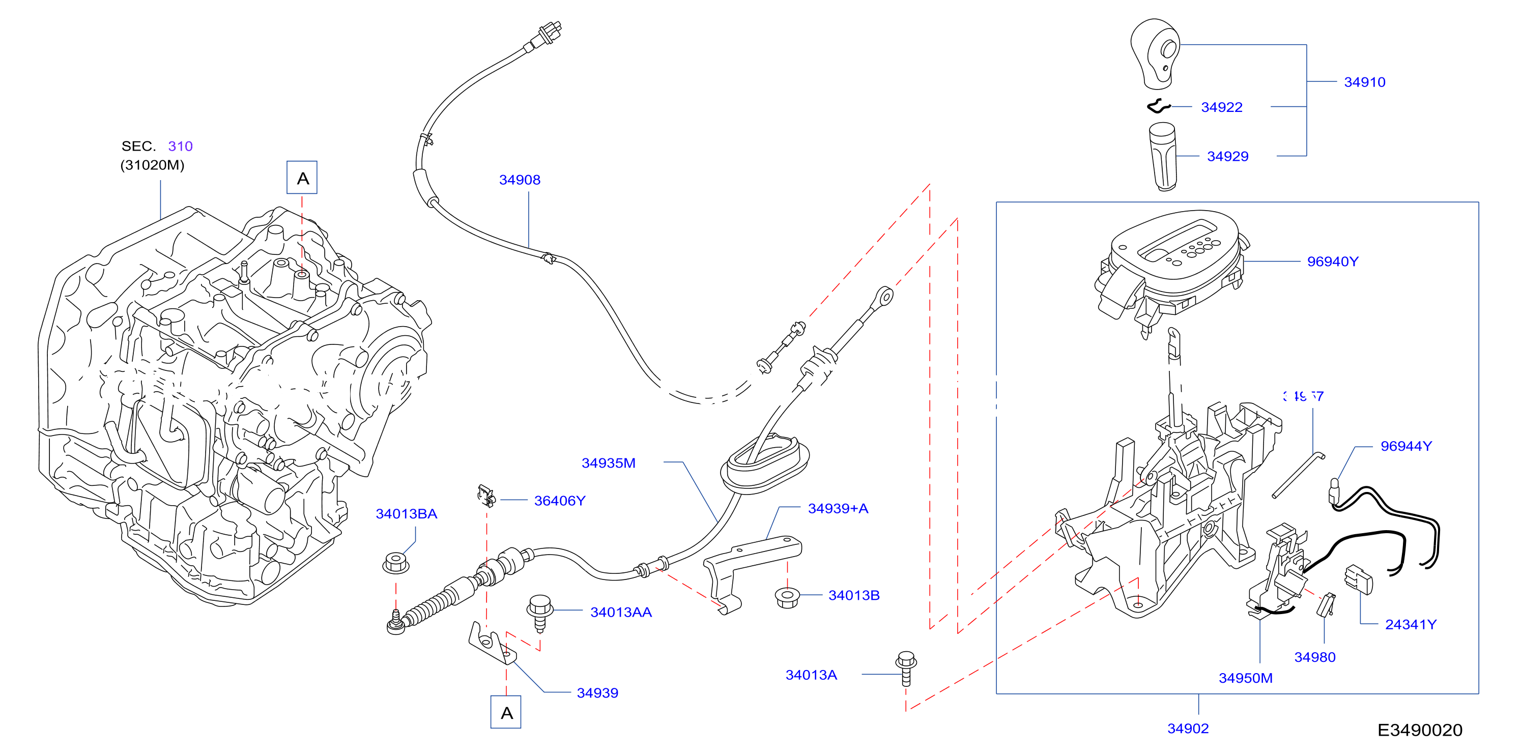 Auto Transmission Control Device F / Key Start