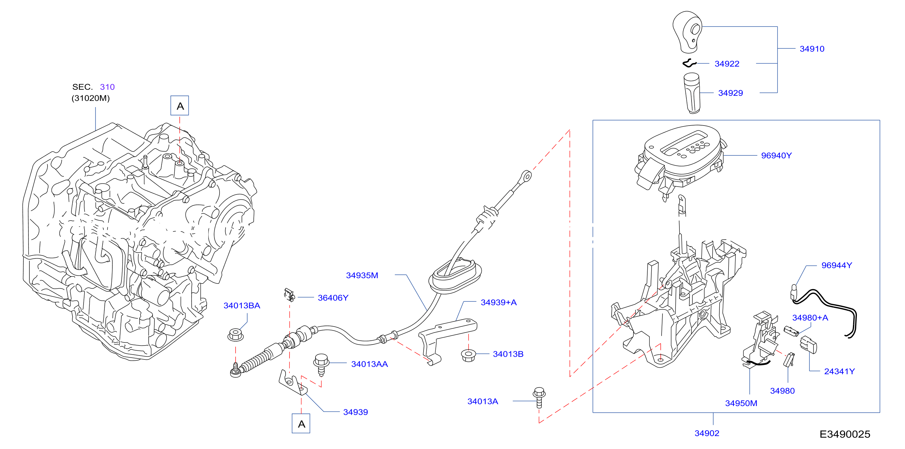 Auto Transmission Control Device F / Push Button Start
