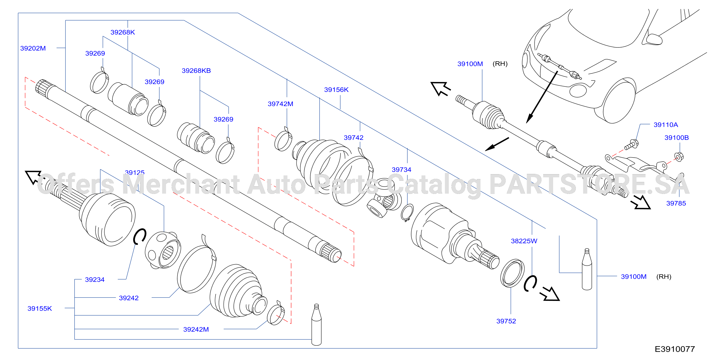 Front Drive Shaft Rh Side