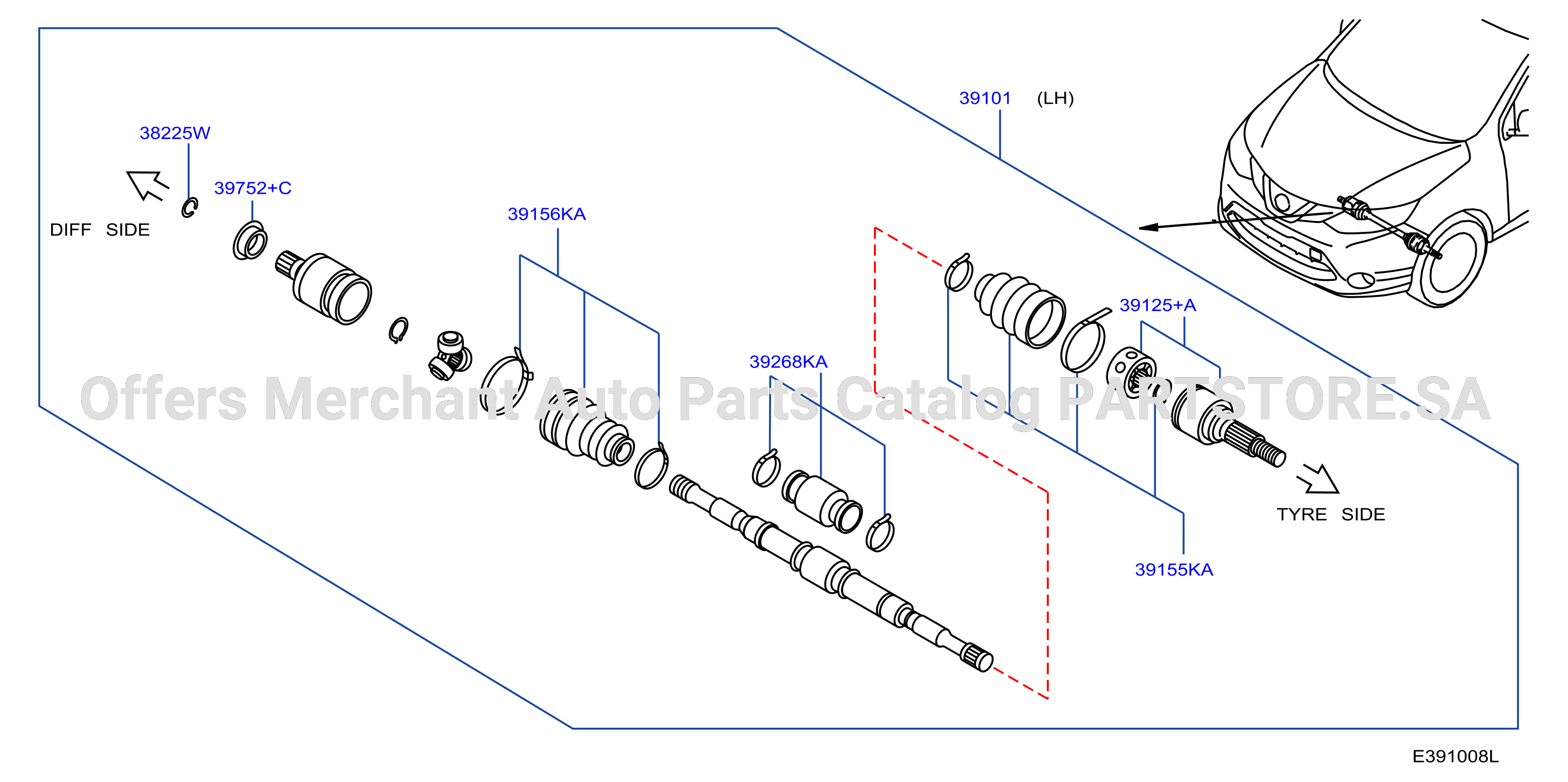 Front Drive Shaft Lh Side
