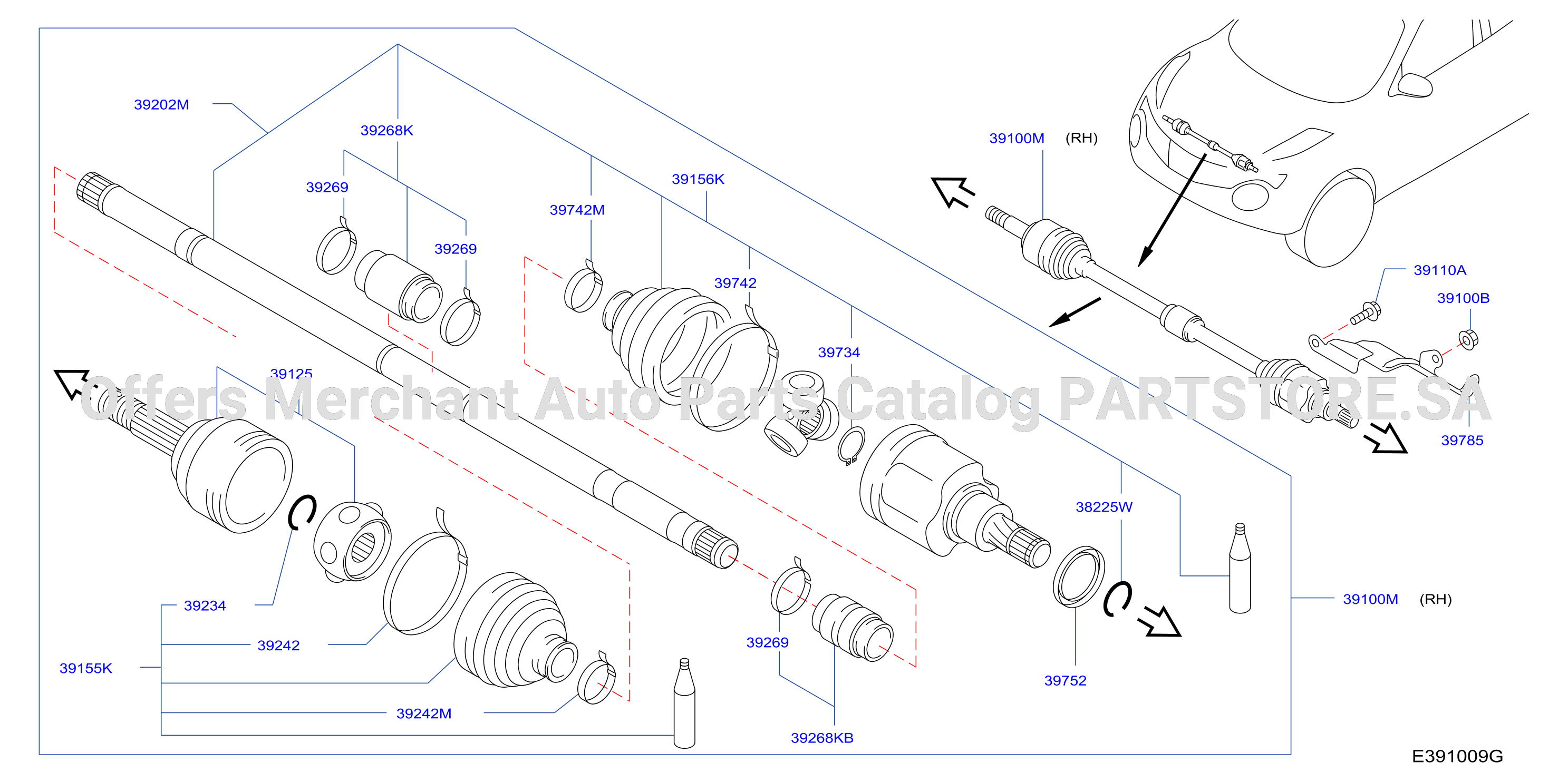 Front Drive Shaft Rh Side