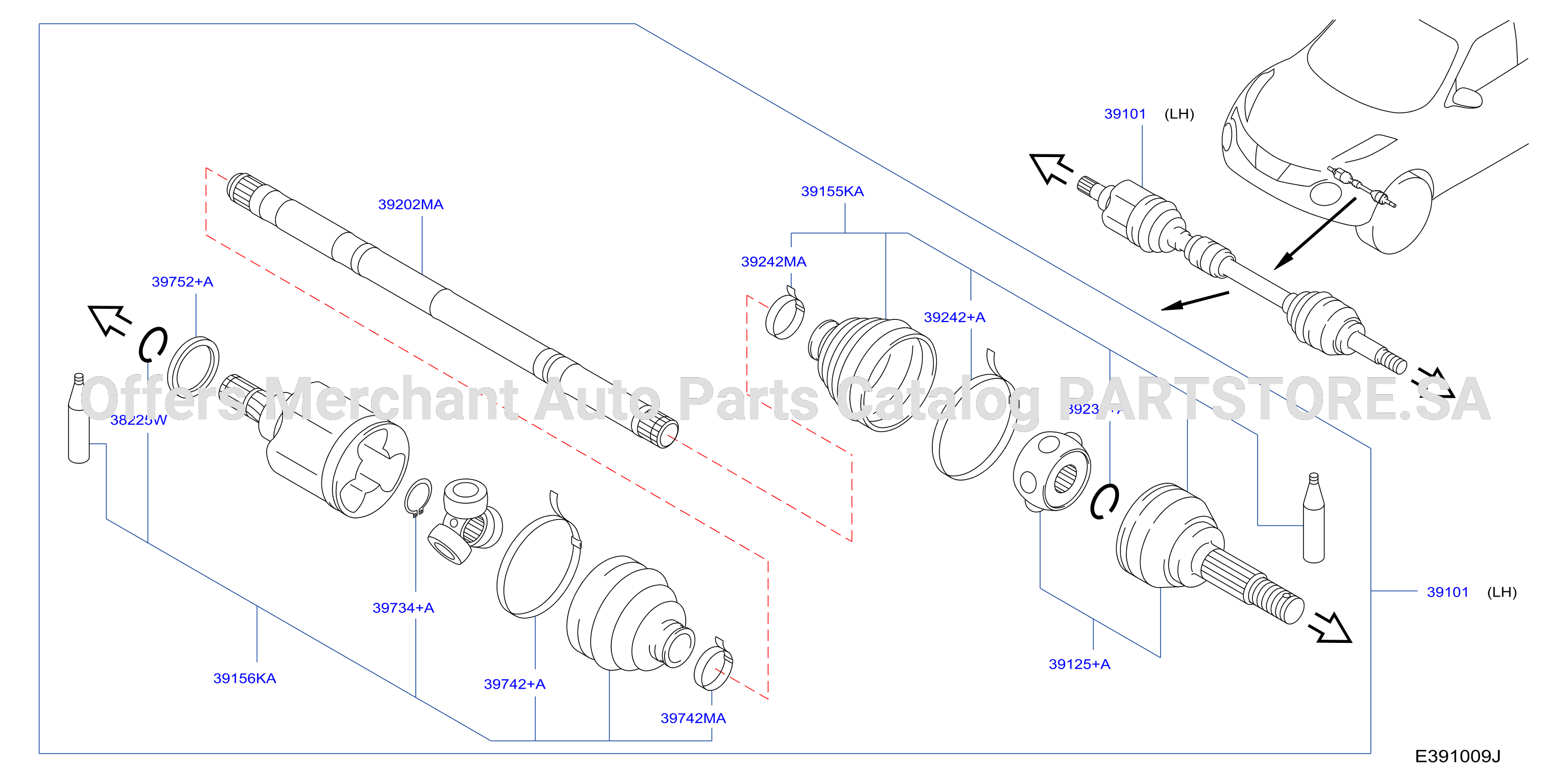 Front Drive Shaft Lh Side