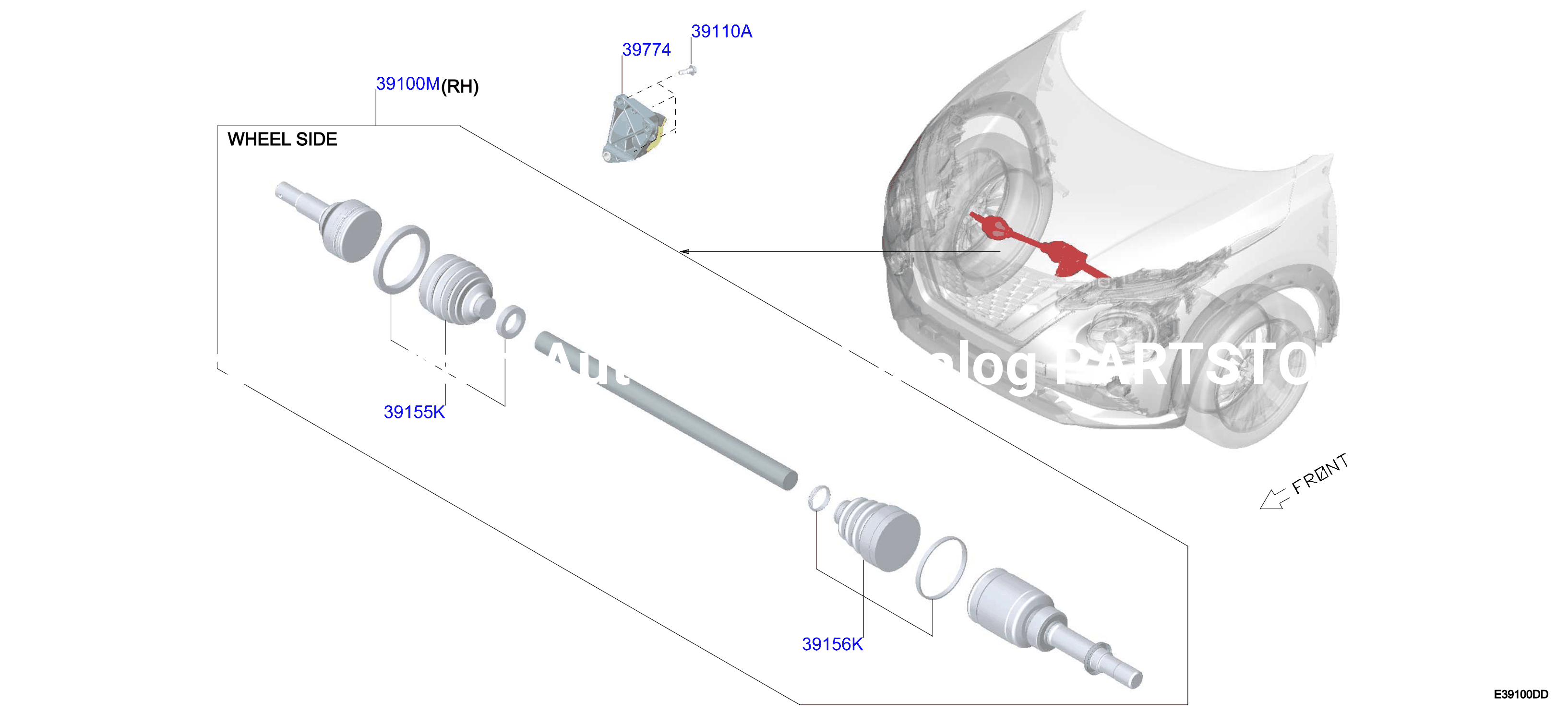 Front Drive Shaft Rh Side