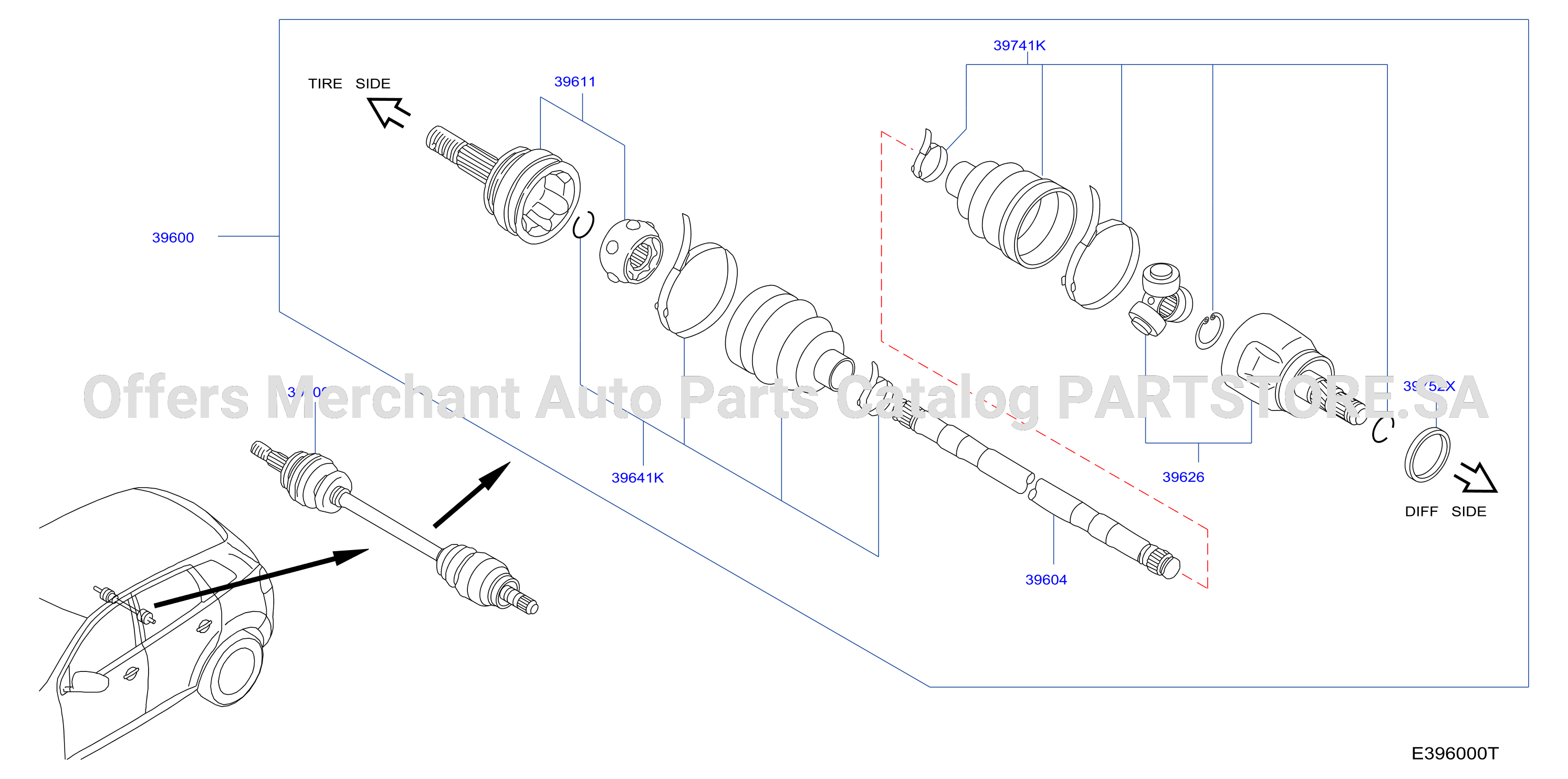 Rear Drive Shaft Rh Side