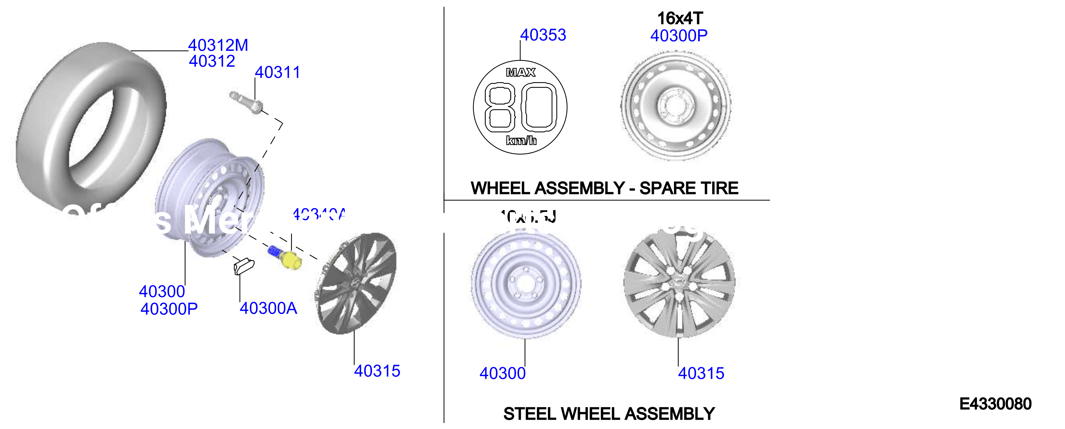 Road Wheel Tire Steel Spare Wheel