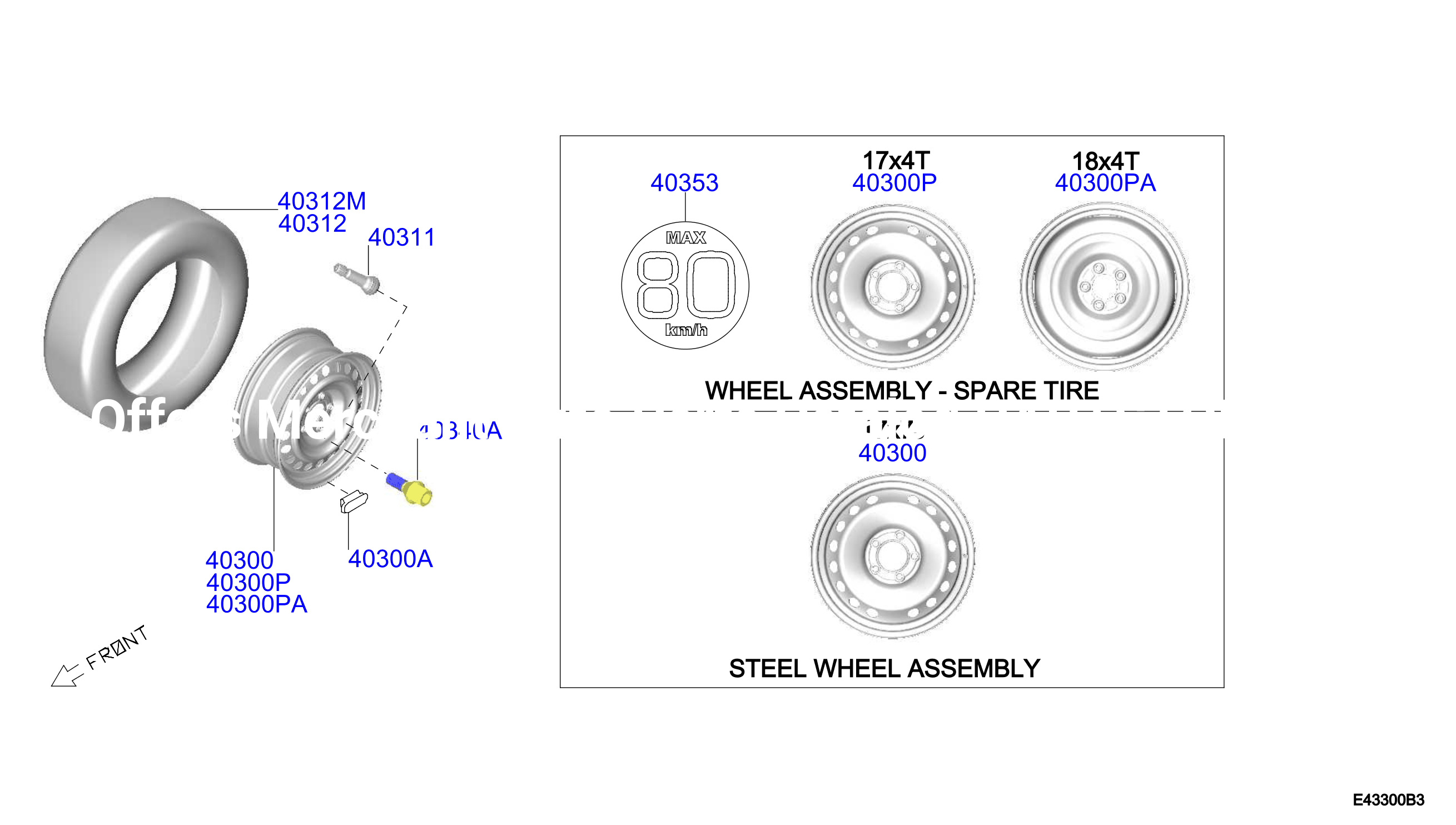 Road Wheel Tire Steel Spare Wheel