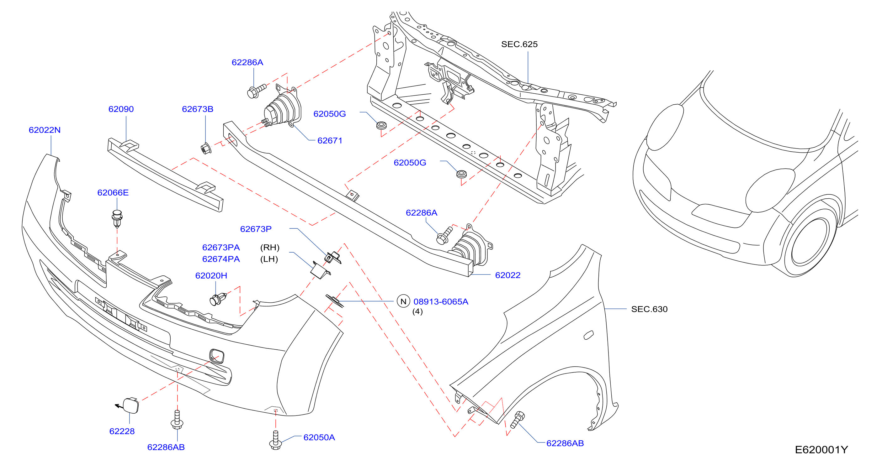 Front Bumper Fascia Reinf