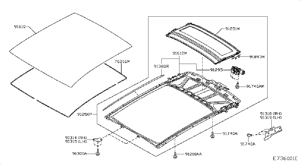Sun Roof Parts Sunroof Parts