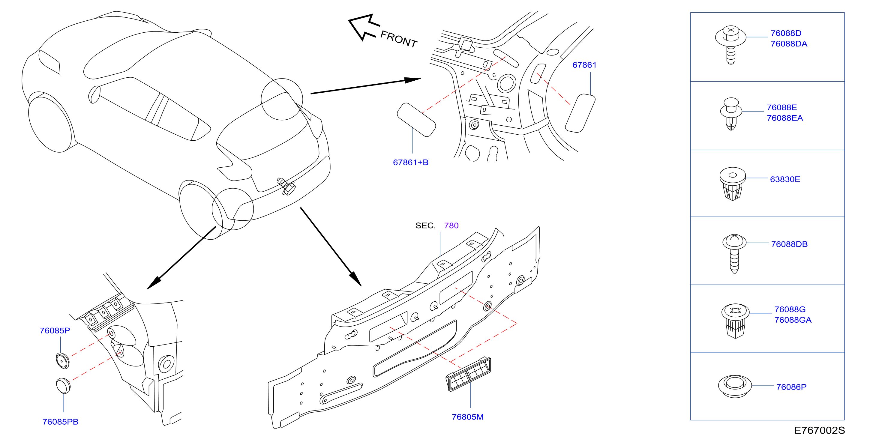 Body Side Fitting Rear Fitting