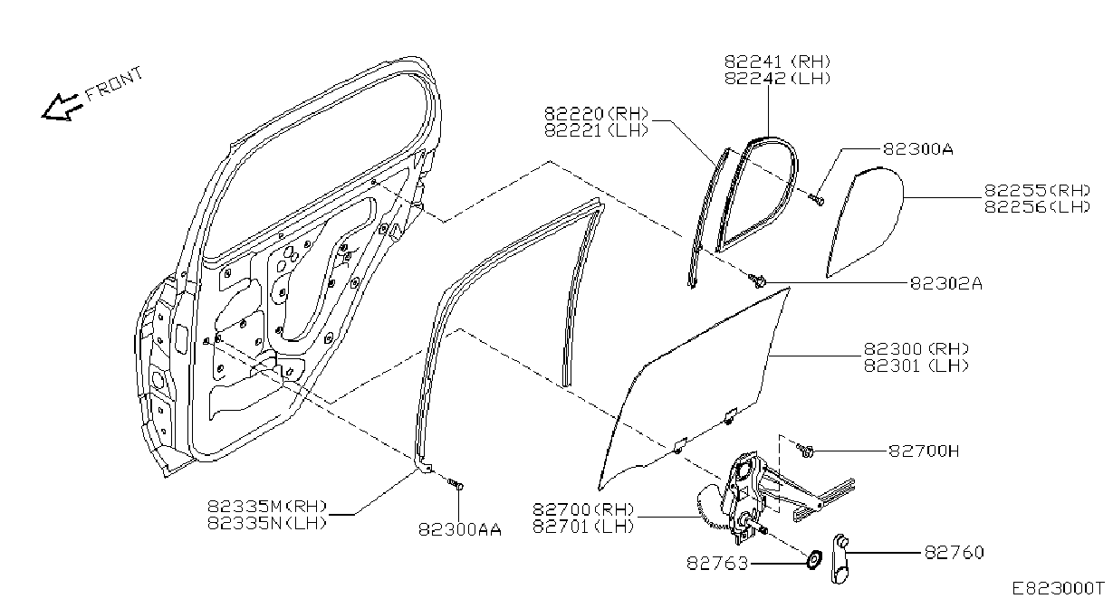 Rear Door Window Regulator