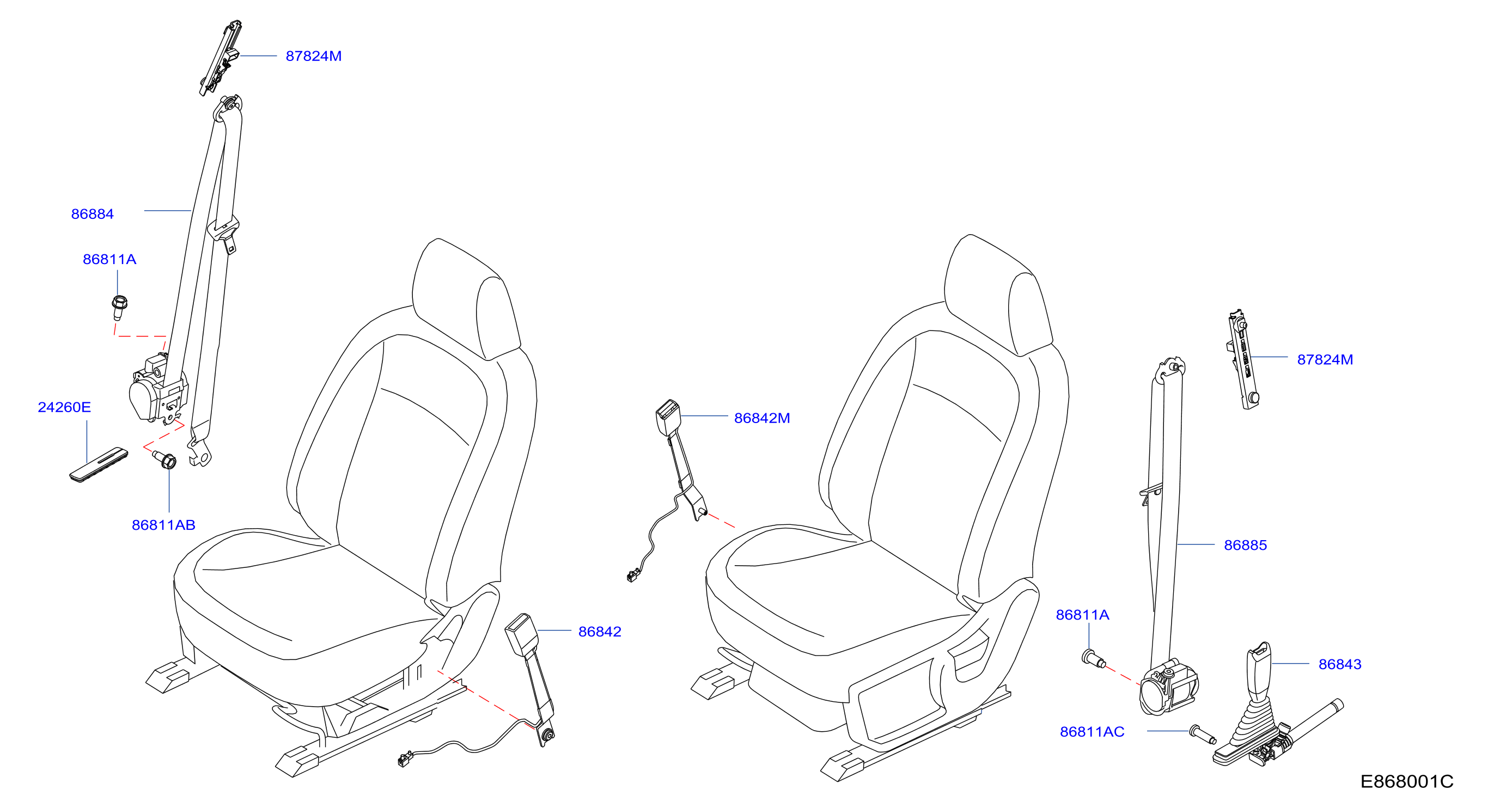 Front Seat Belt Front Seat Belt