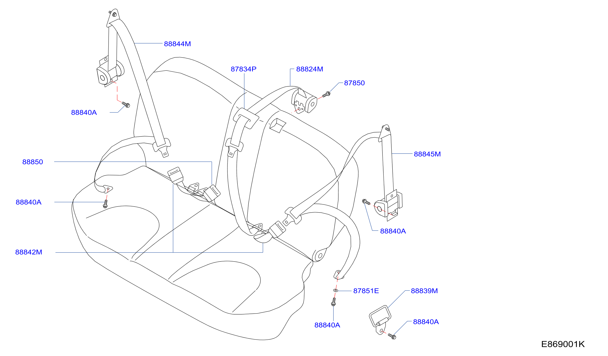 Rear Seat Belt
