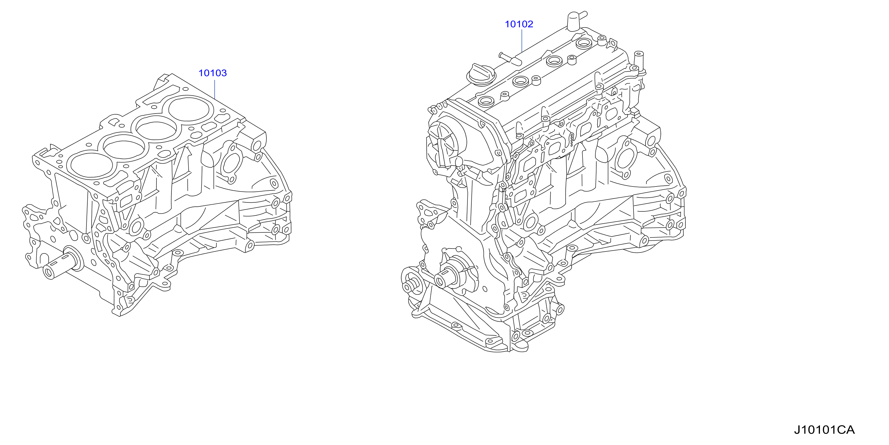 Bare Short Engine Assembly
