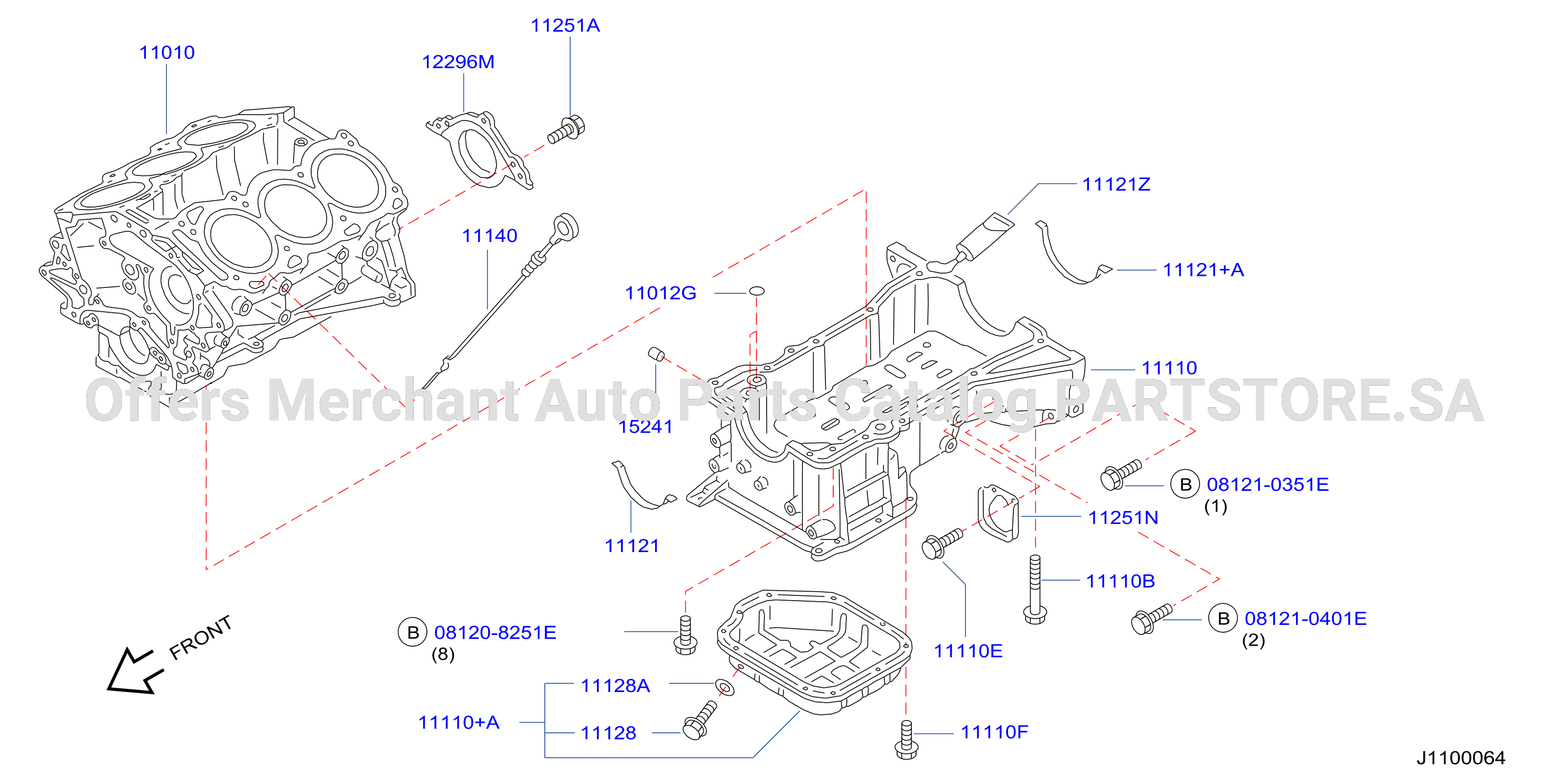 Cylinder Block Oil Pan Assembly Parts