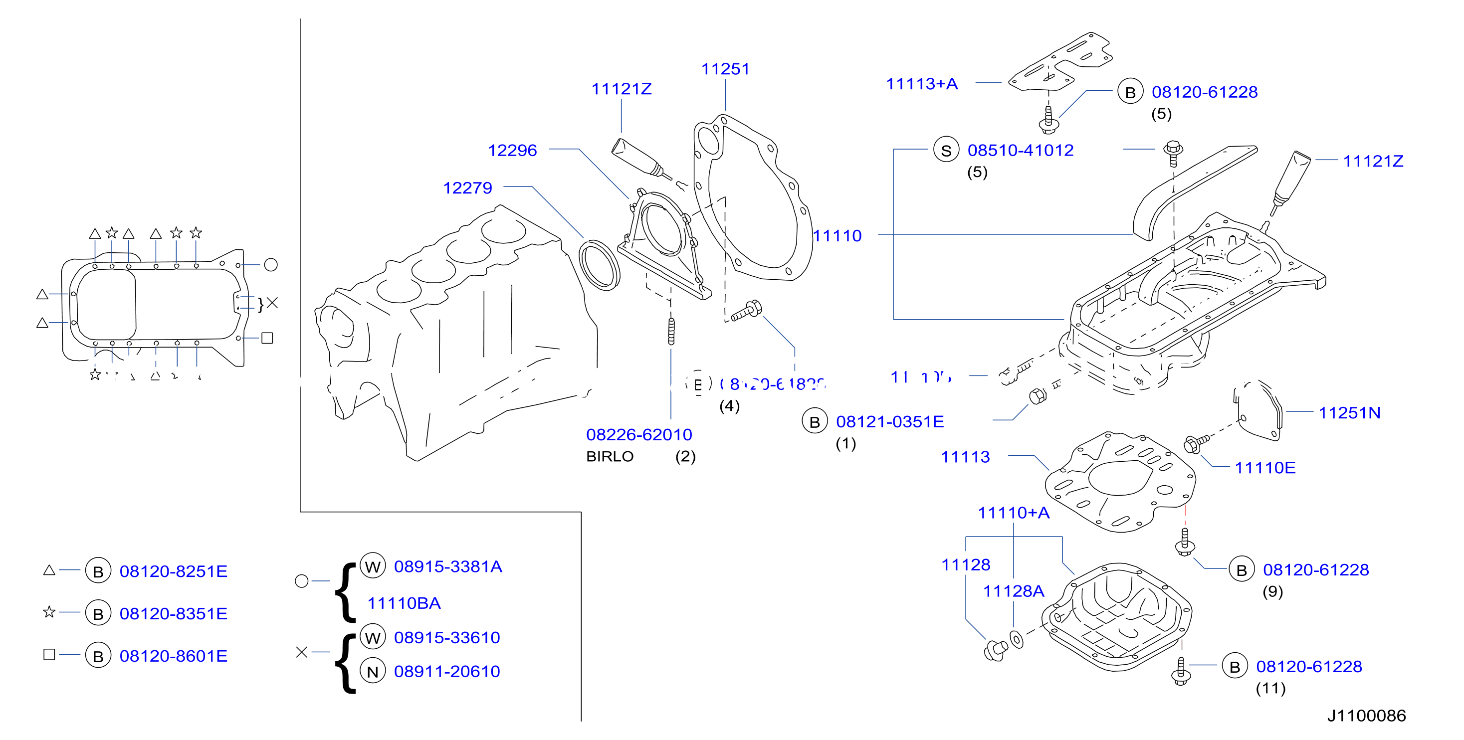 Cylinder Block Oil Pan Fitting Parts