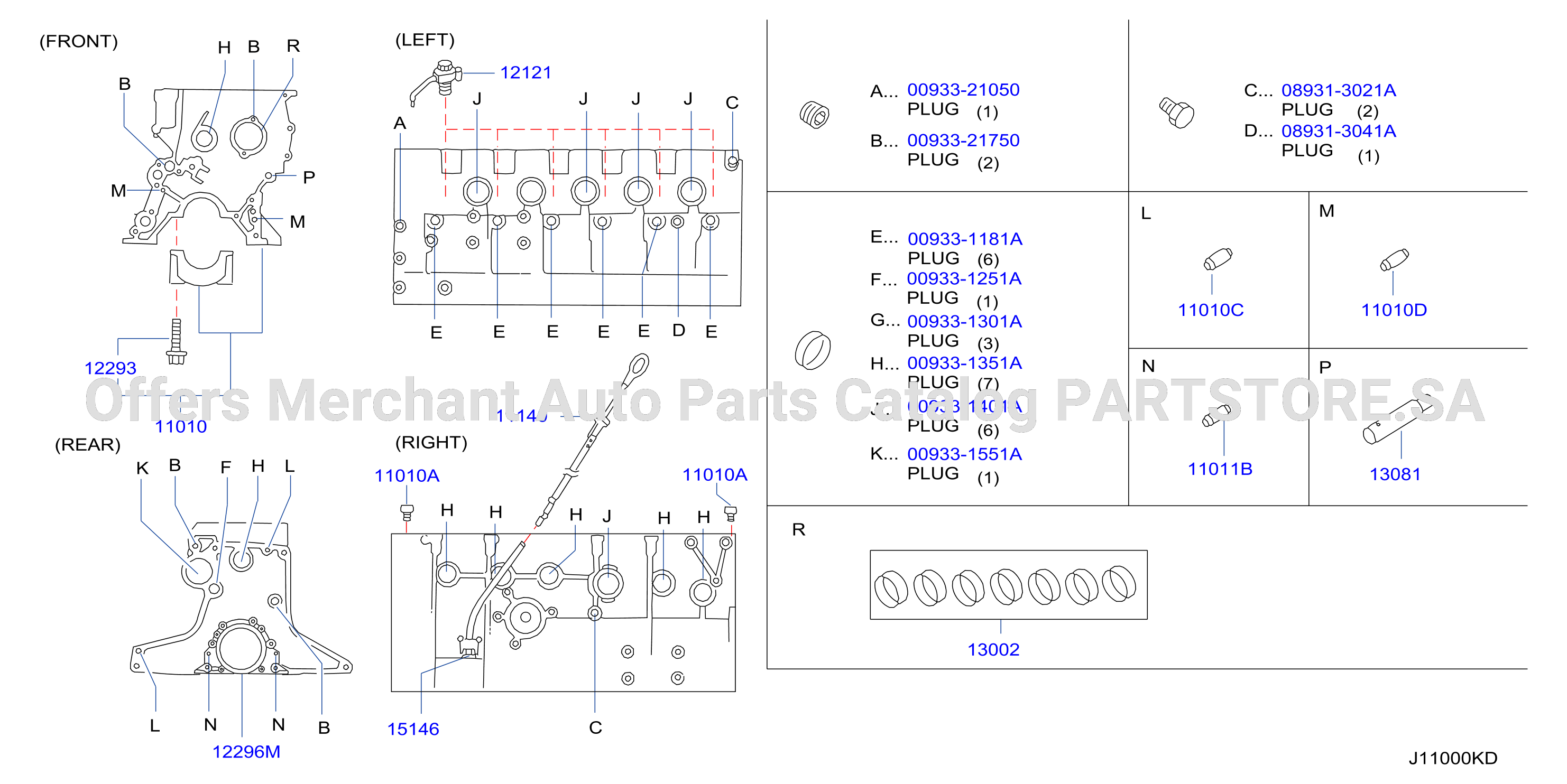 Cylinder Block Oil Pan Component Parts