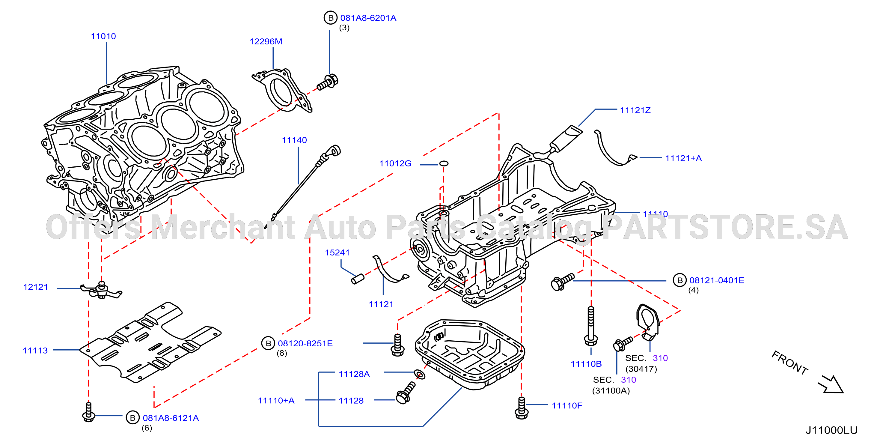 Cylinder Block Oil Pan Assembly