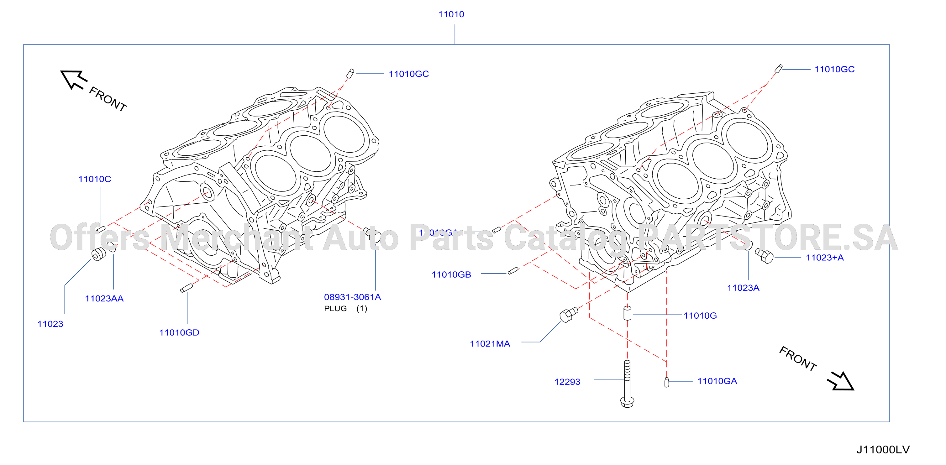 Cylinder Block Oil Pan Component Parts