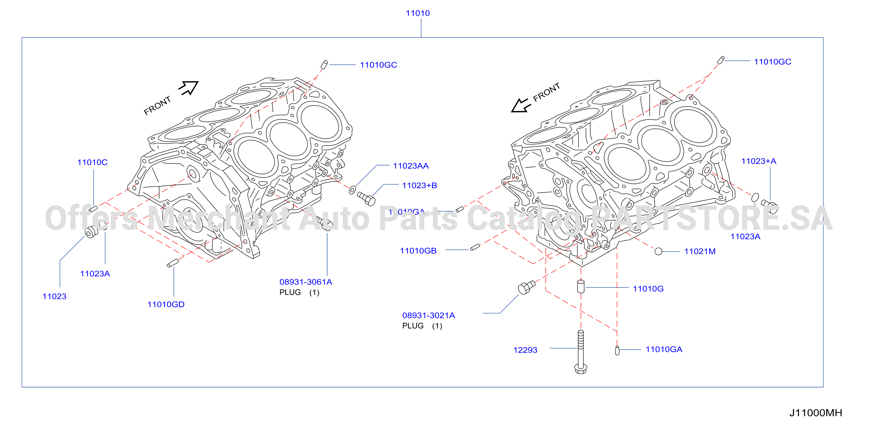 Cylinder Block Oil Pan Component Parts
