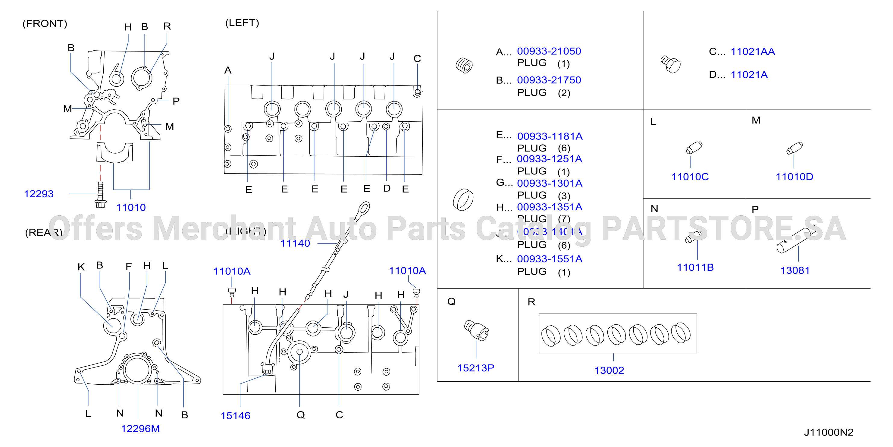 Cylinder Block Oil Pan Component Parts