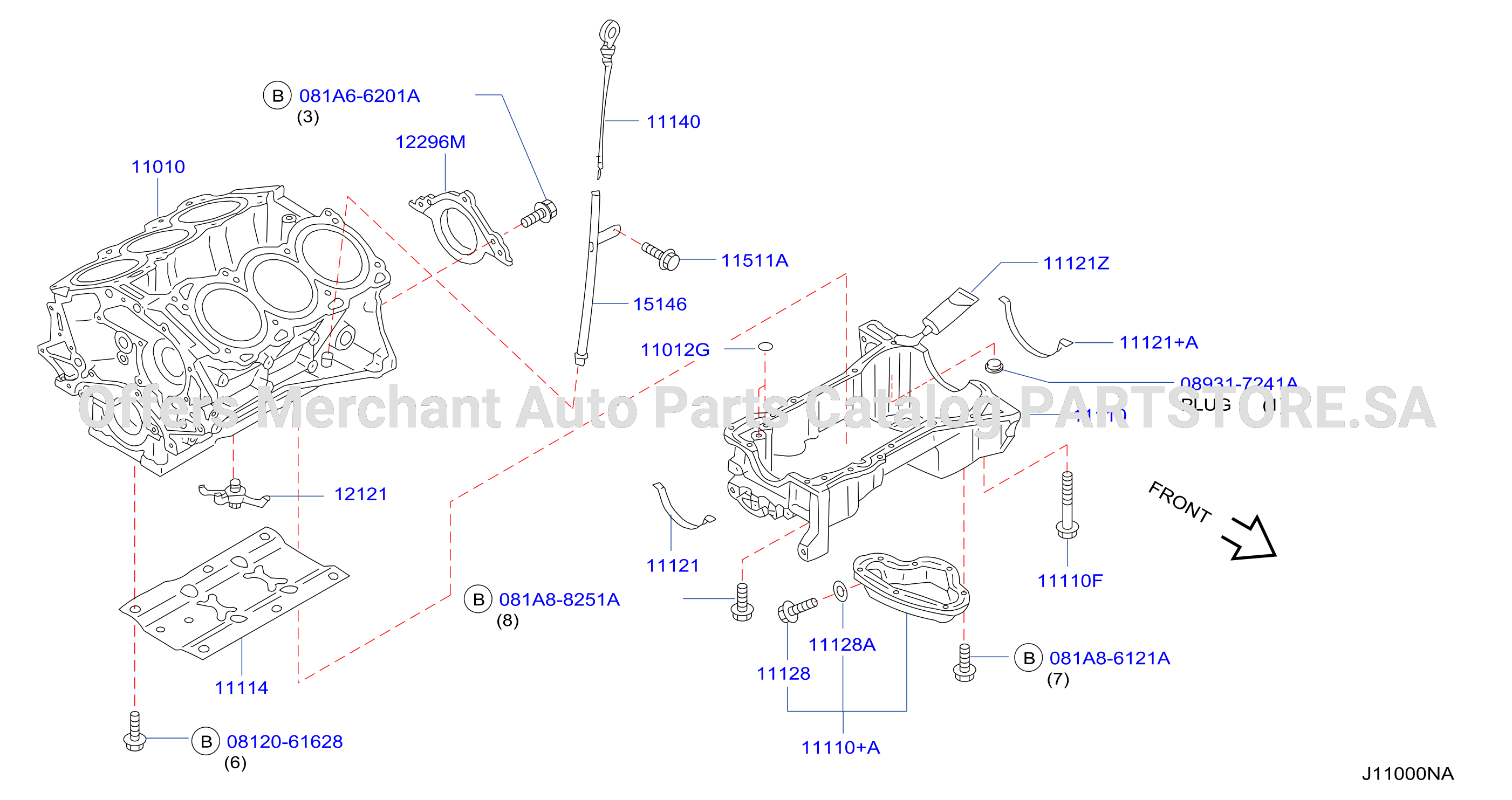 Cylinder Block Oil Pan Assembly