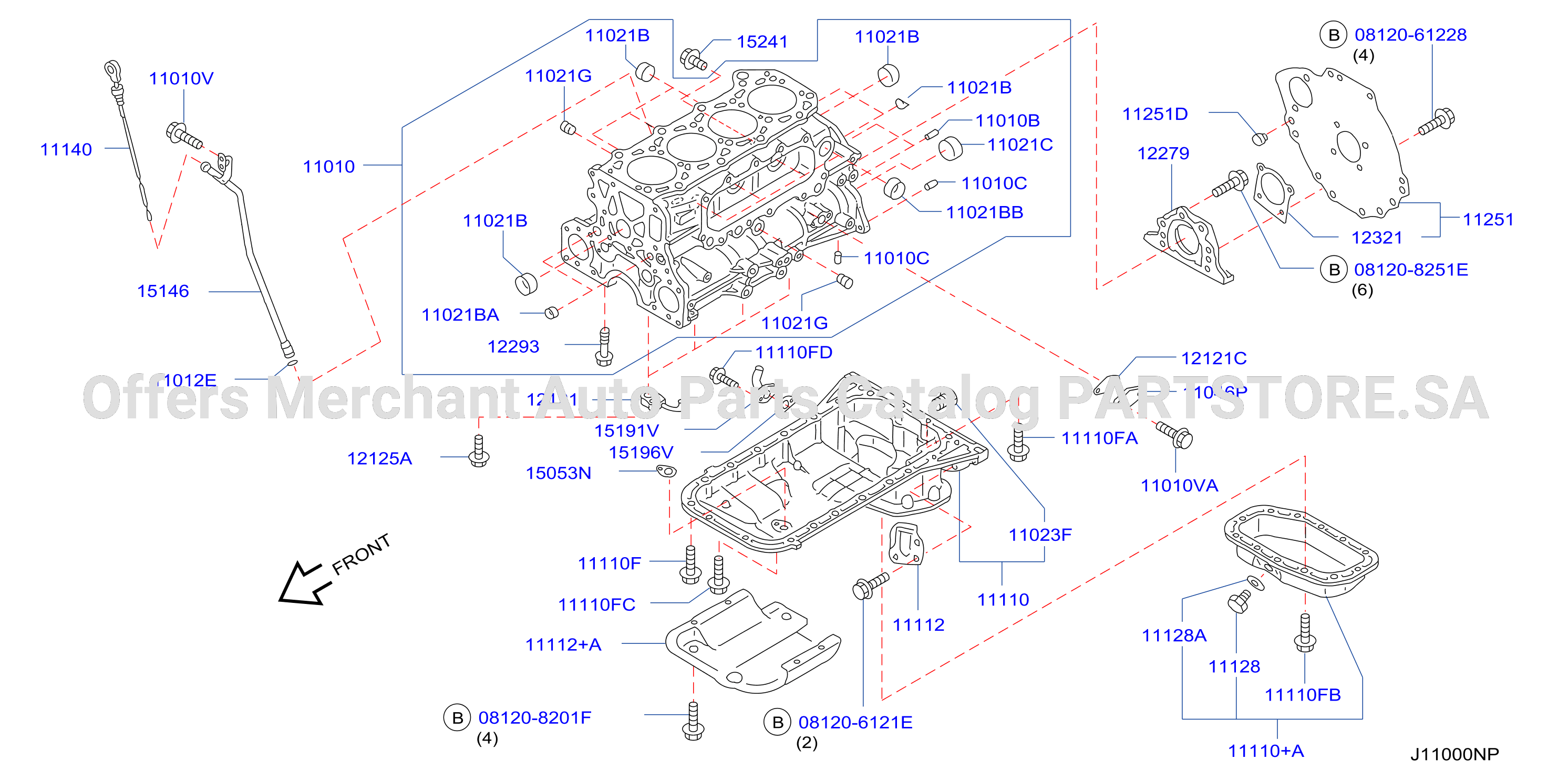 Cylinder Block Oil Pan Assembly
