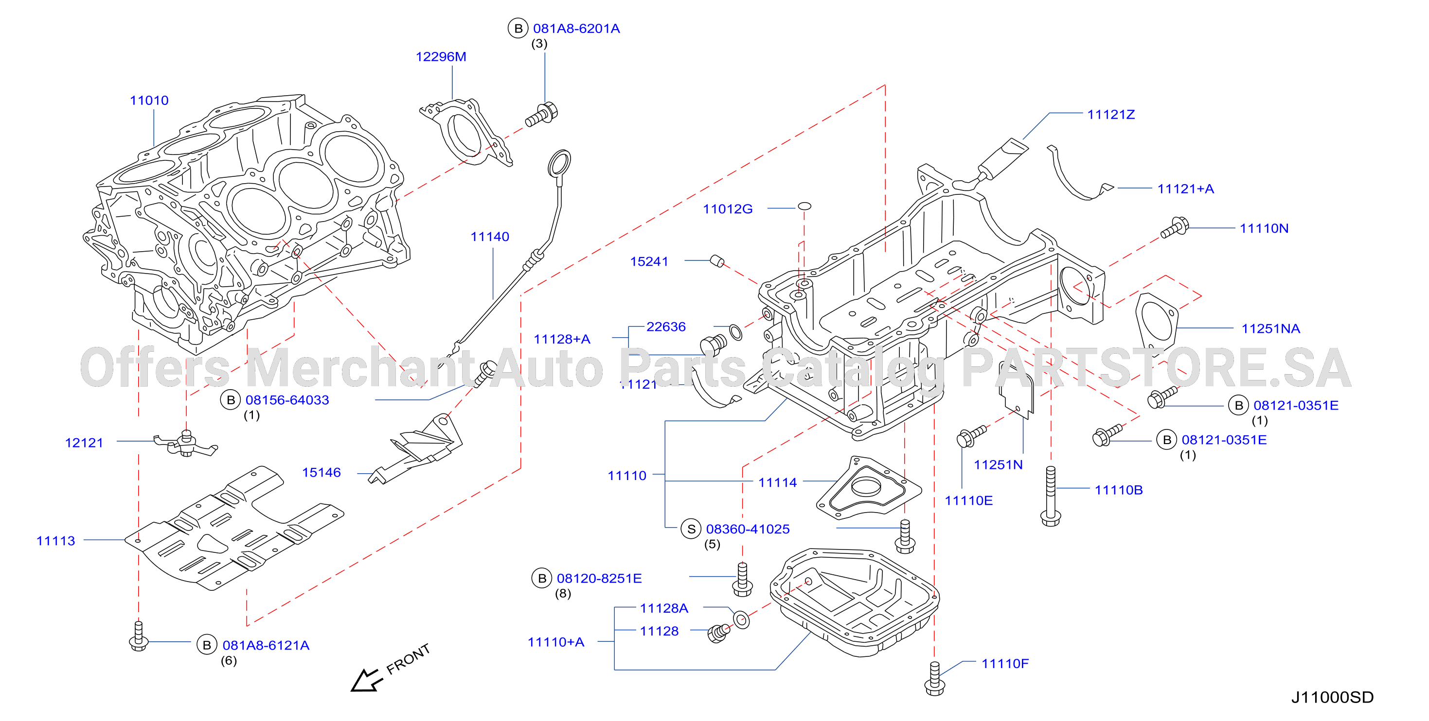 Cylinder Block Oil Pan Assembly