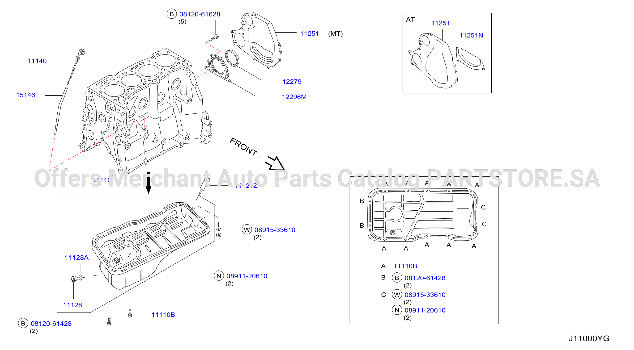 Cylinder Block Oil Pan Assembly
