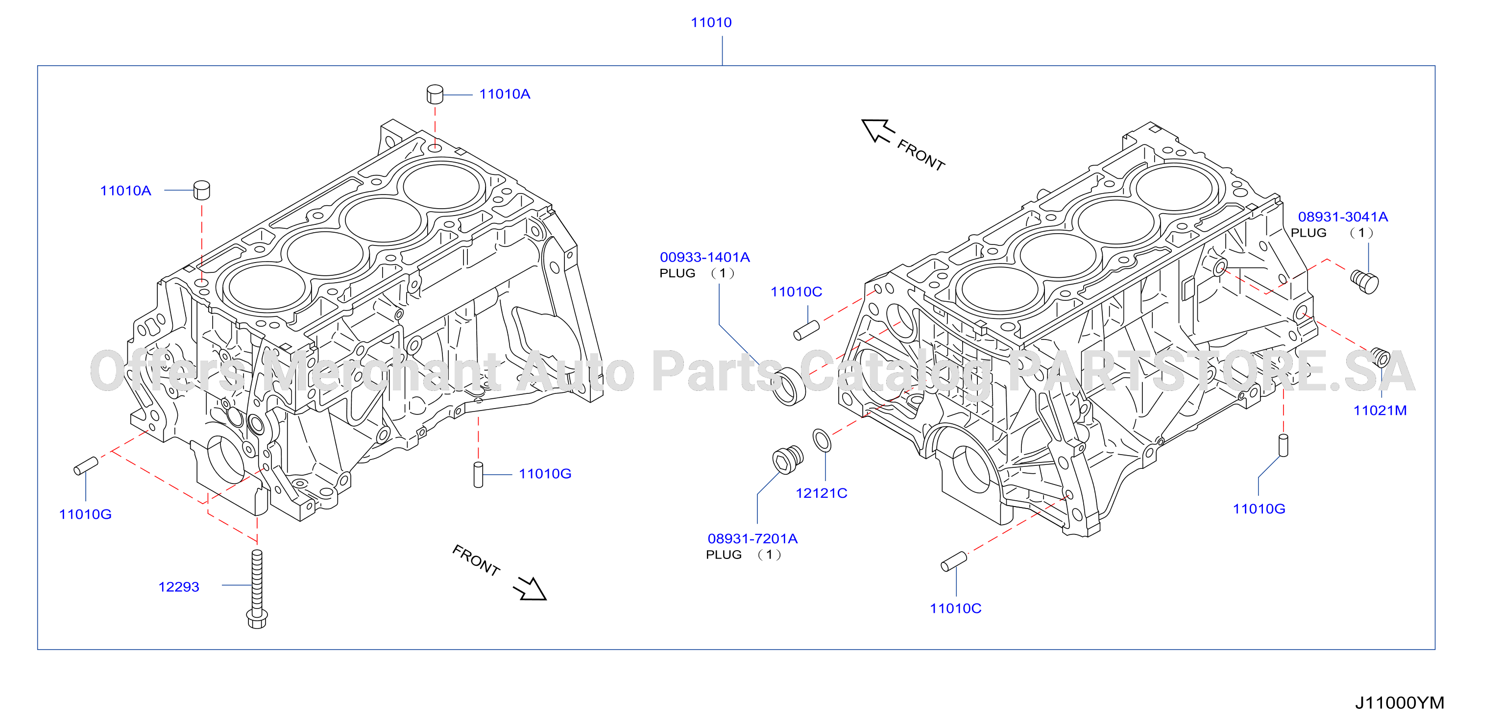 Cylinder Block Oil Pan Component Parts