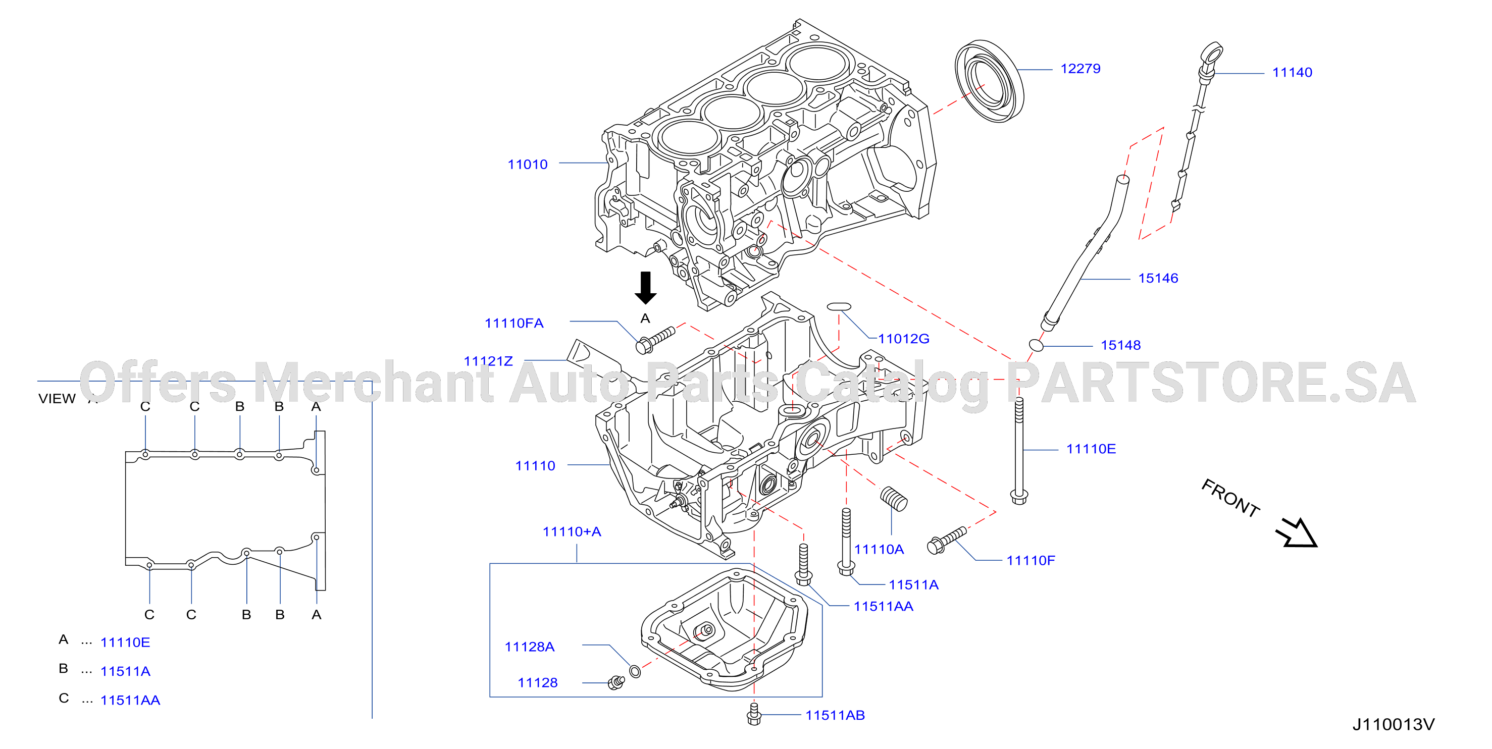 Cylinder Block Oil Pan Assembly