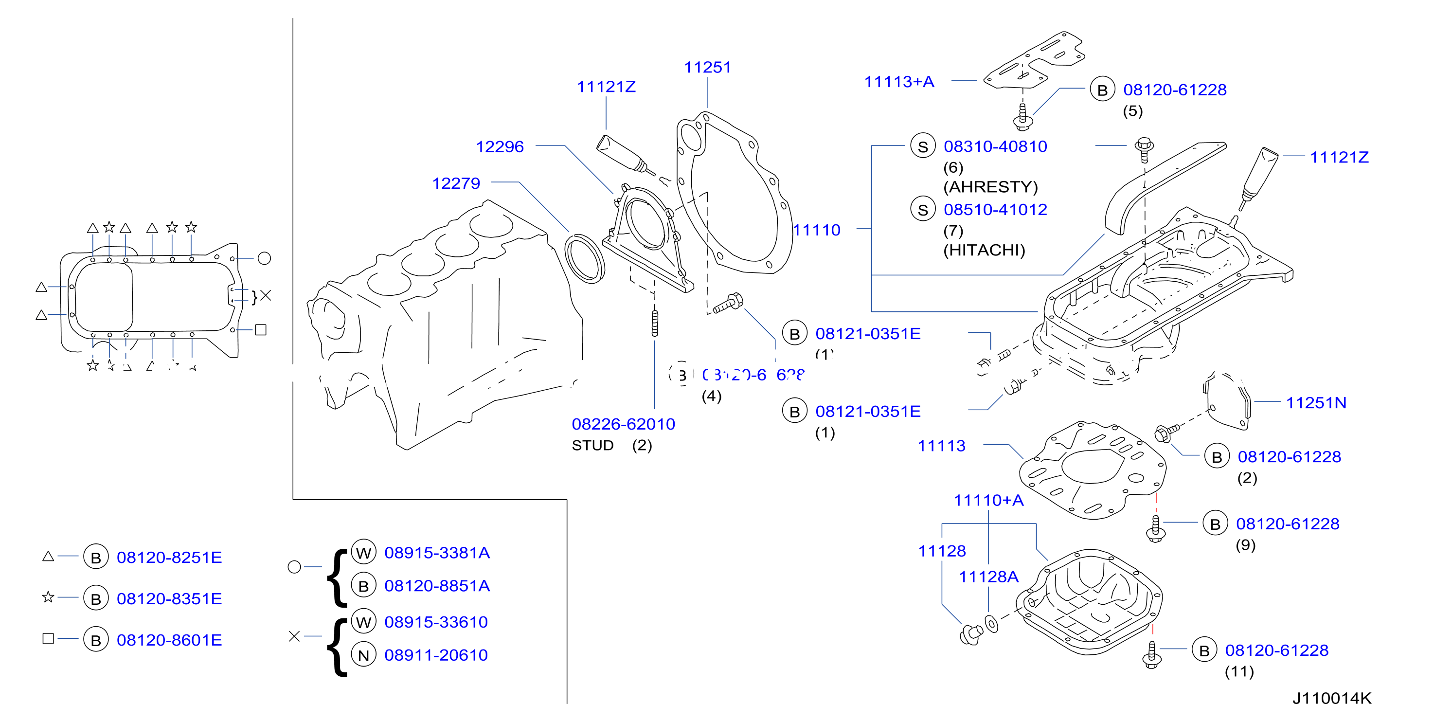 Cylinder Block Oil Pan Component Parts