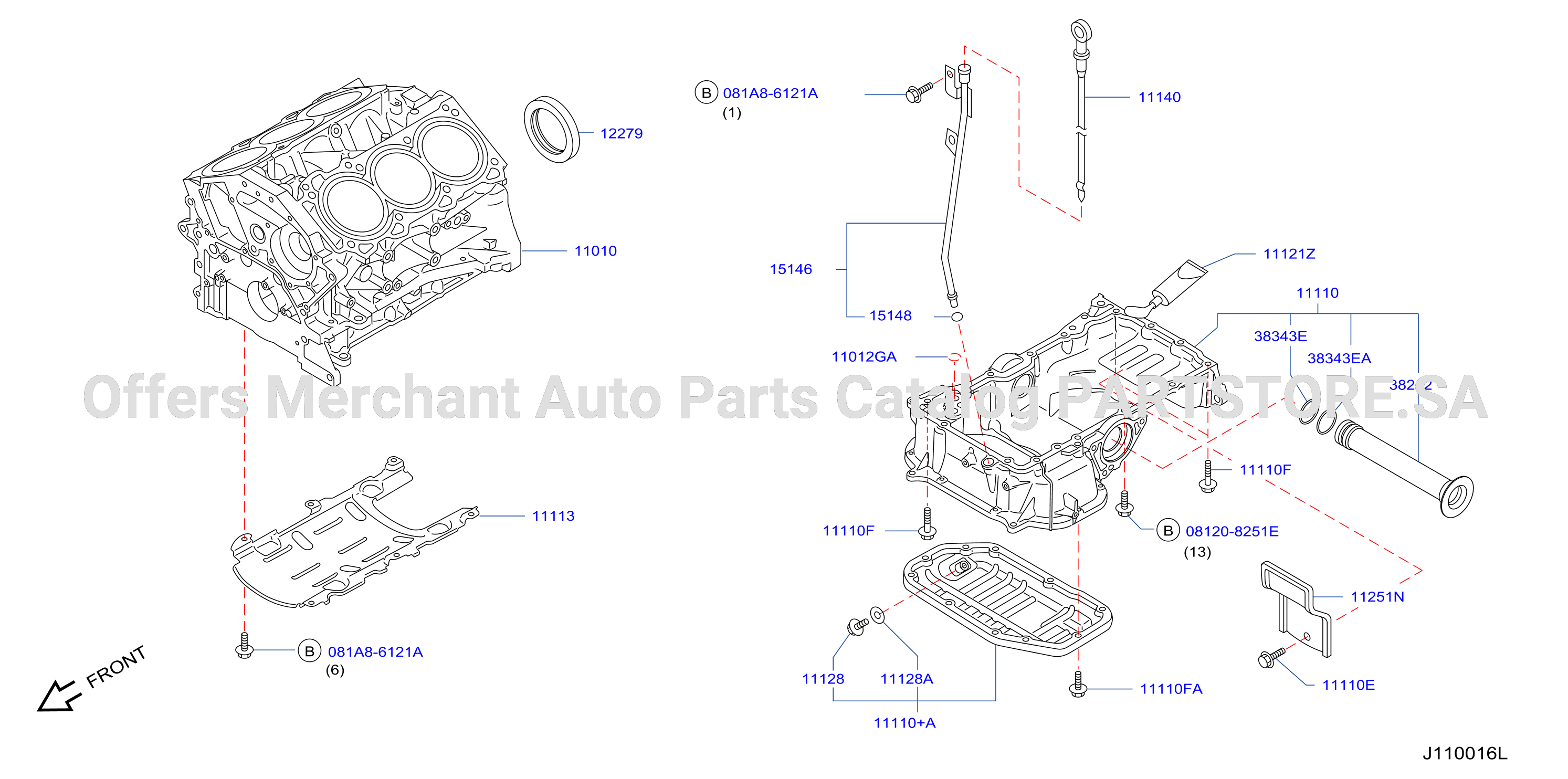 Cylinder Block Oil Pan Assembly
