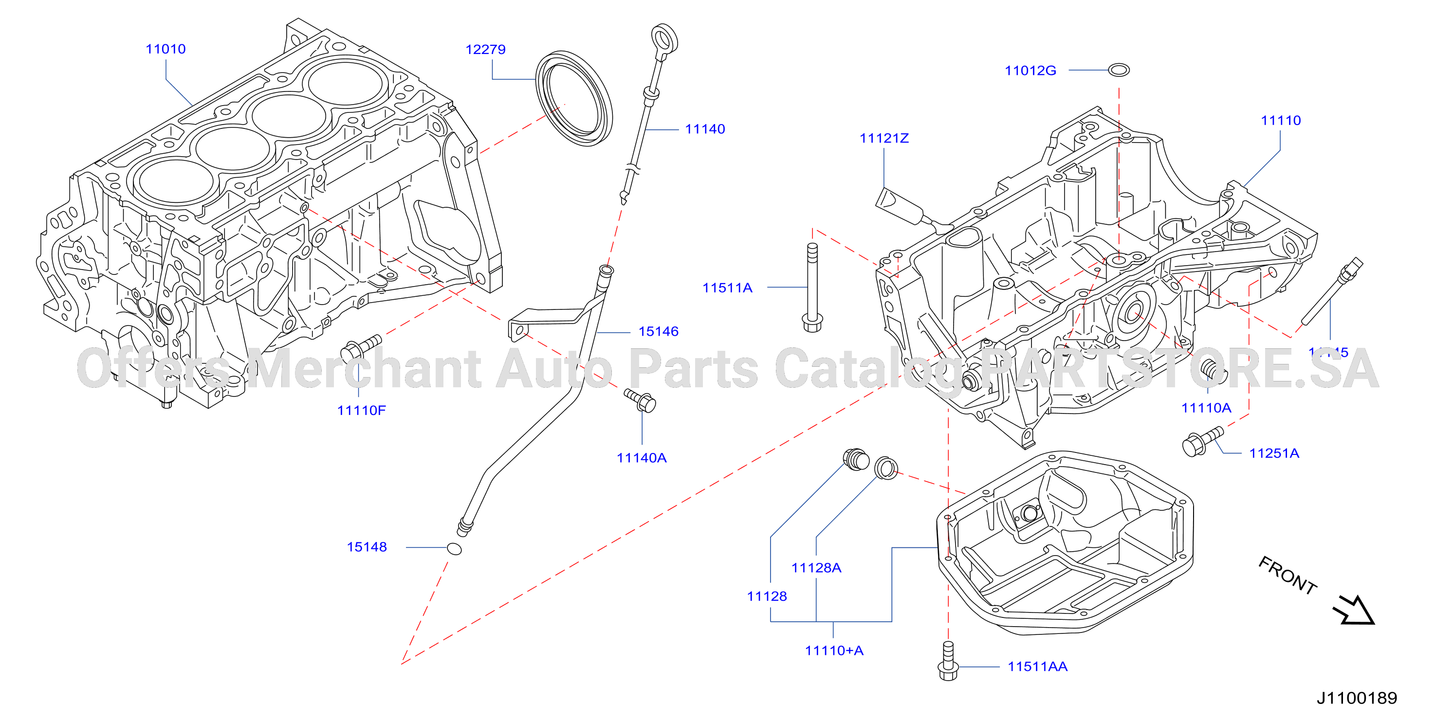 Cylinder Block Oil Pan Assembly