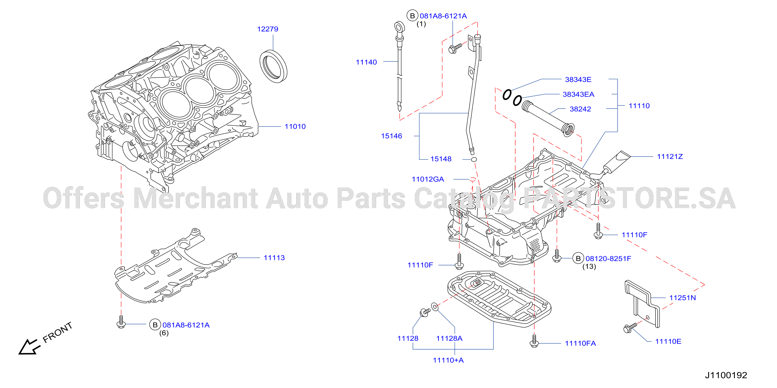 Cylinder Block Oil Pan Assembly