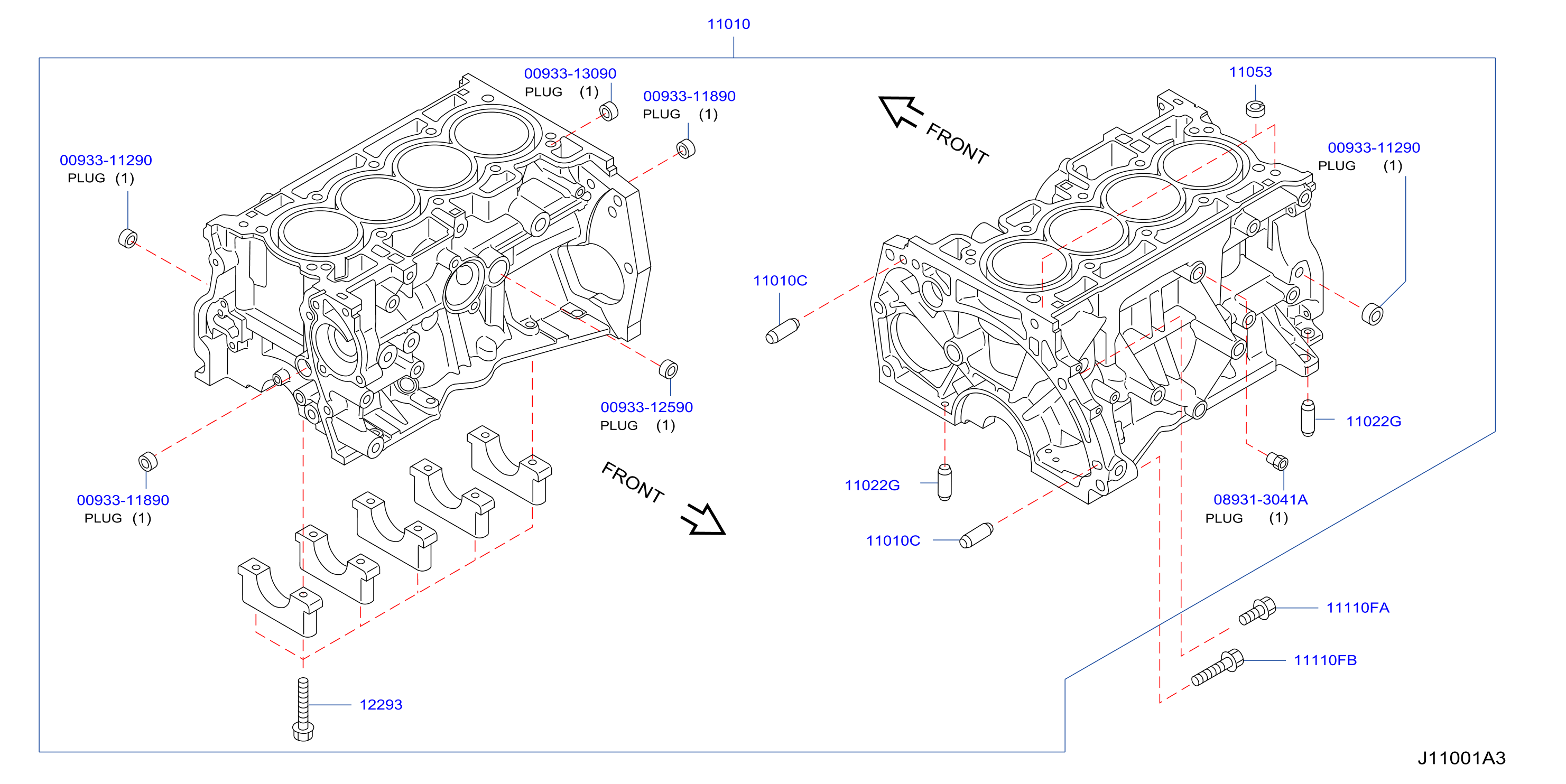 Cylinder Block Oil Pan Component Parts