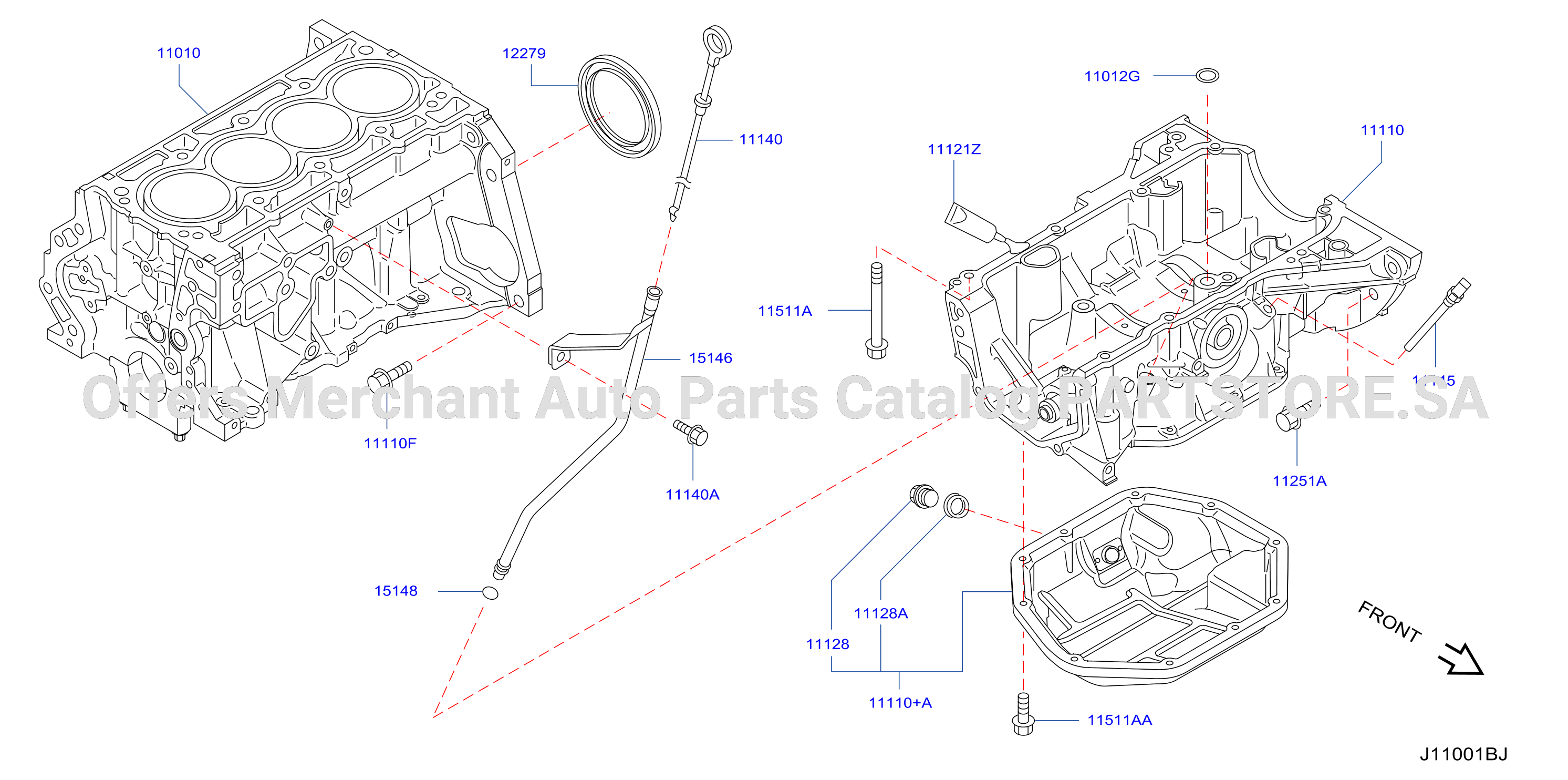 Cylinder Block Oil Pan Assembly