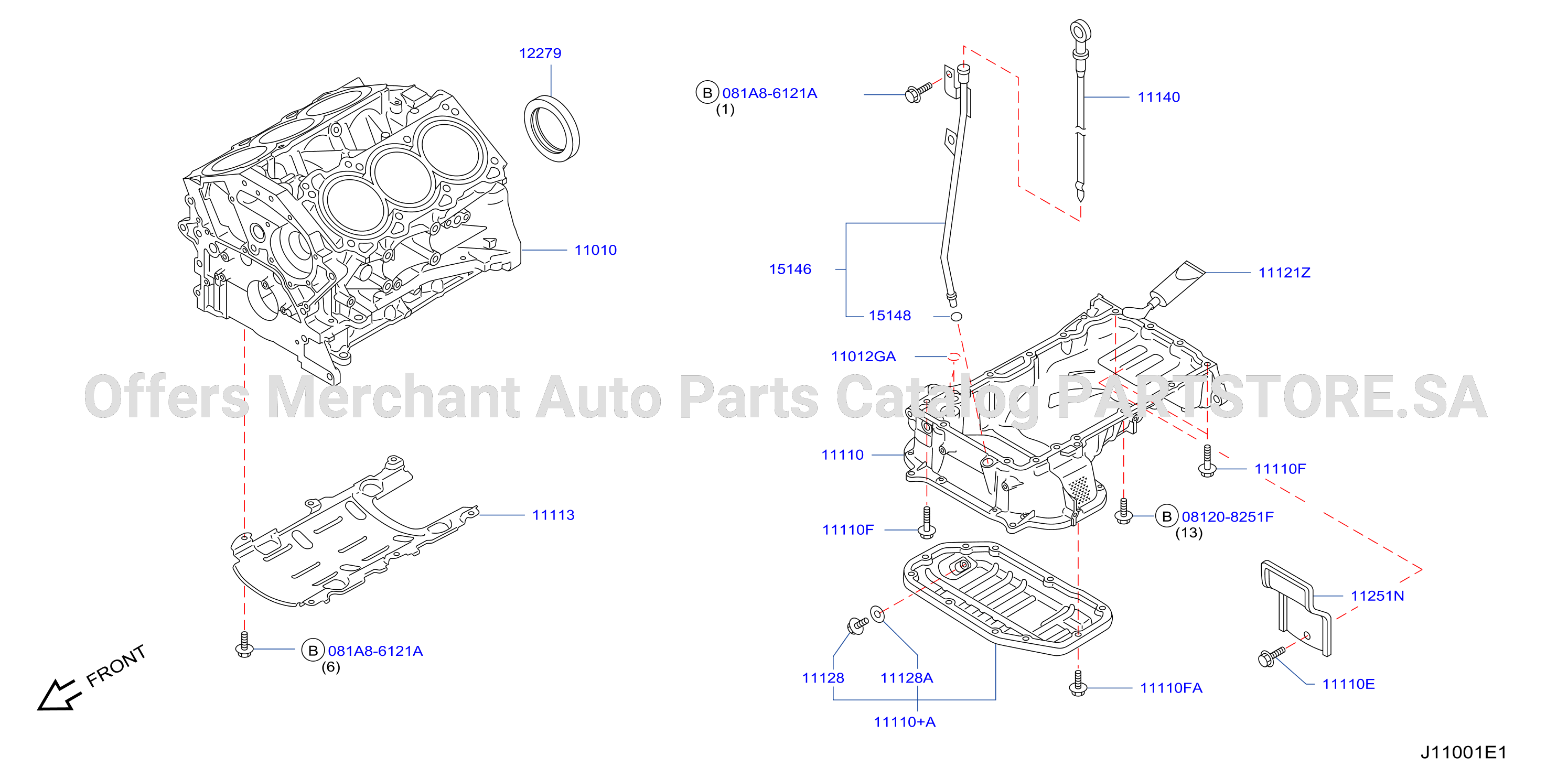 Cylinder Block Oil Pan Assembly