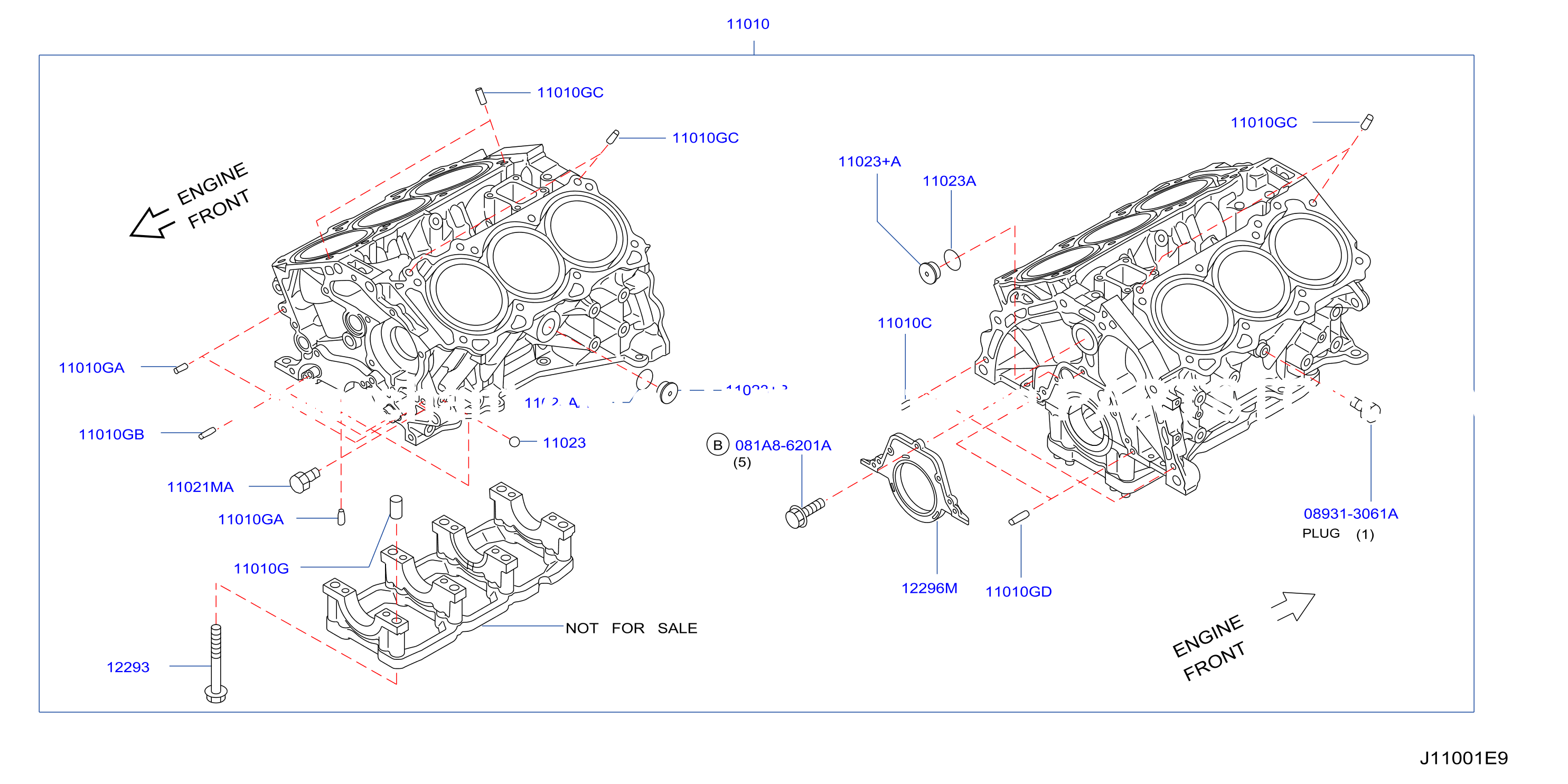Cylinder Block Oil Pan Component Parts