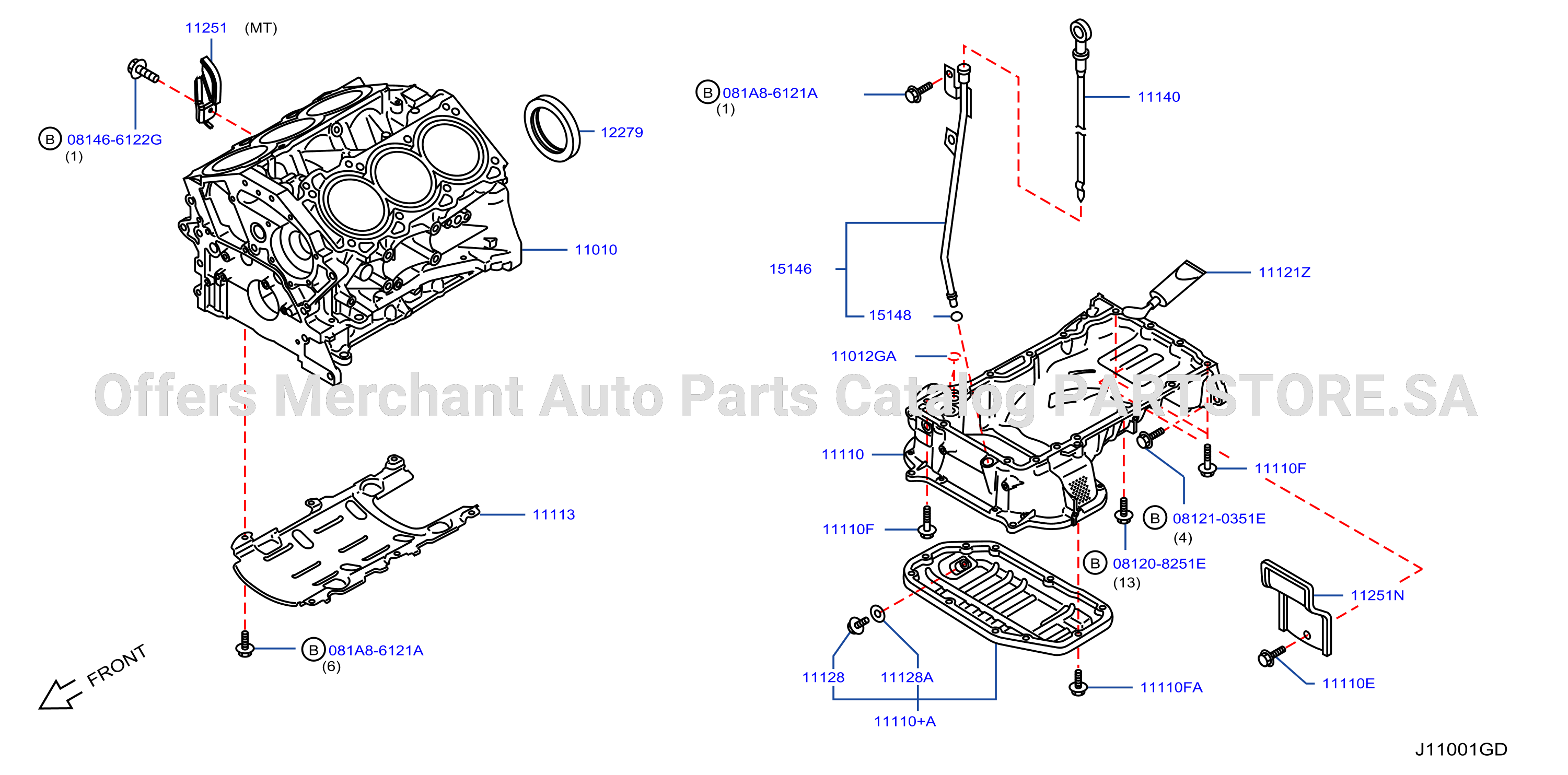 Cylinder Block Oil Pan Assembly