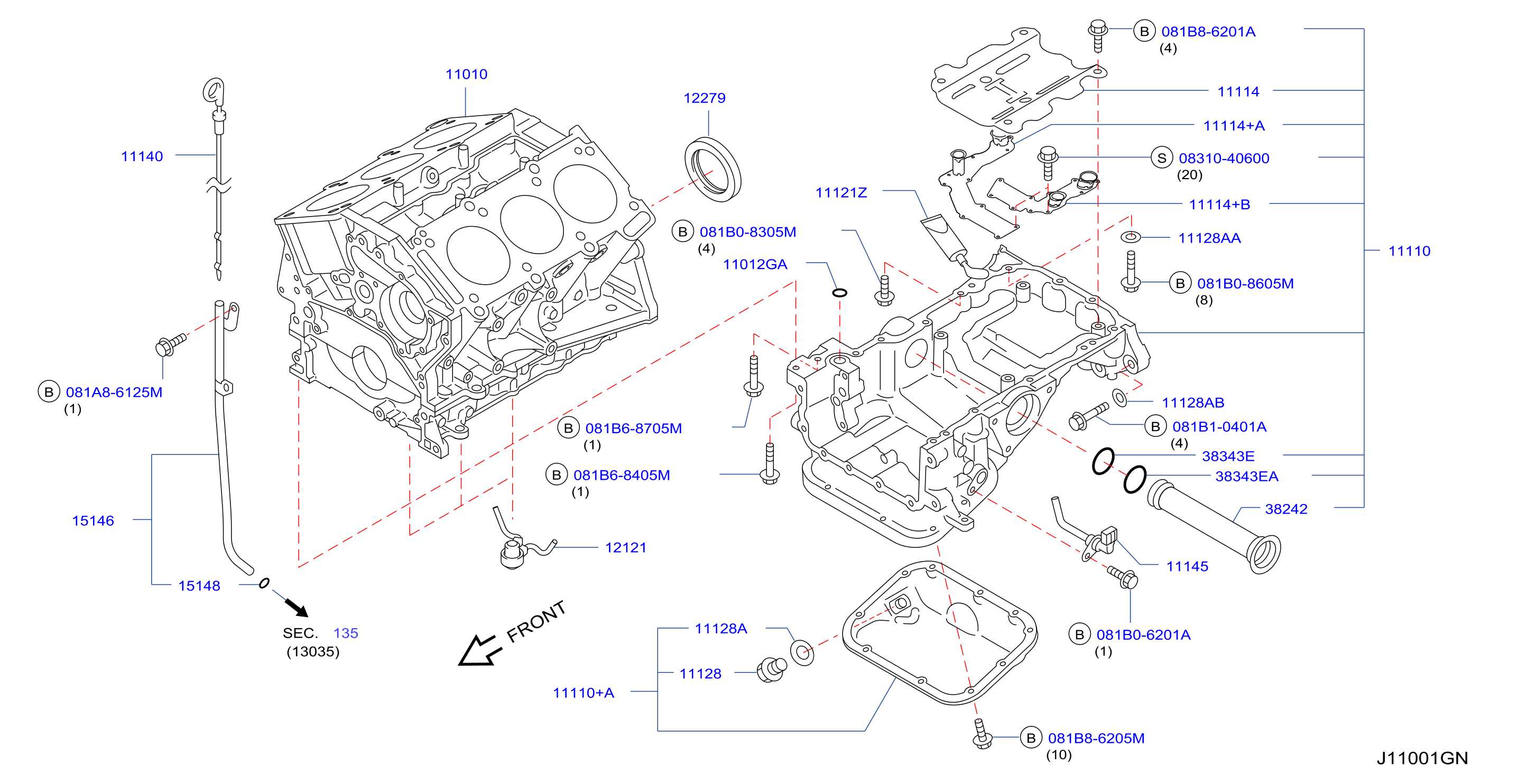 Cylinder Block Oil Pan Assembly