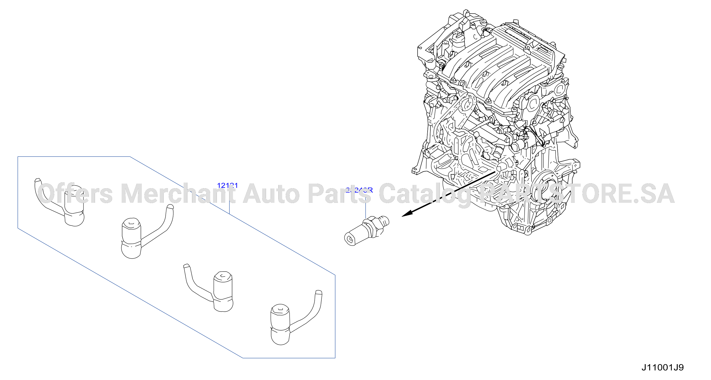 Cylinder Block Oil Pan Oil Pressure Switch