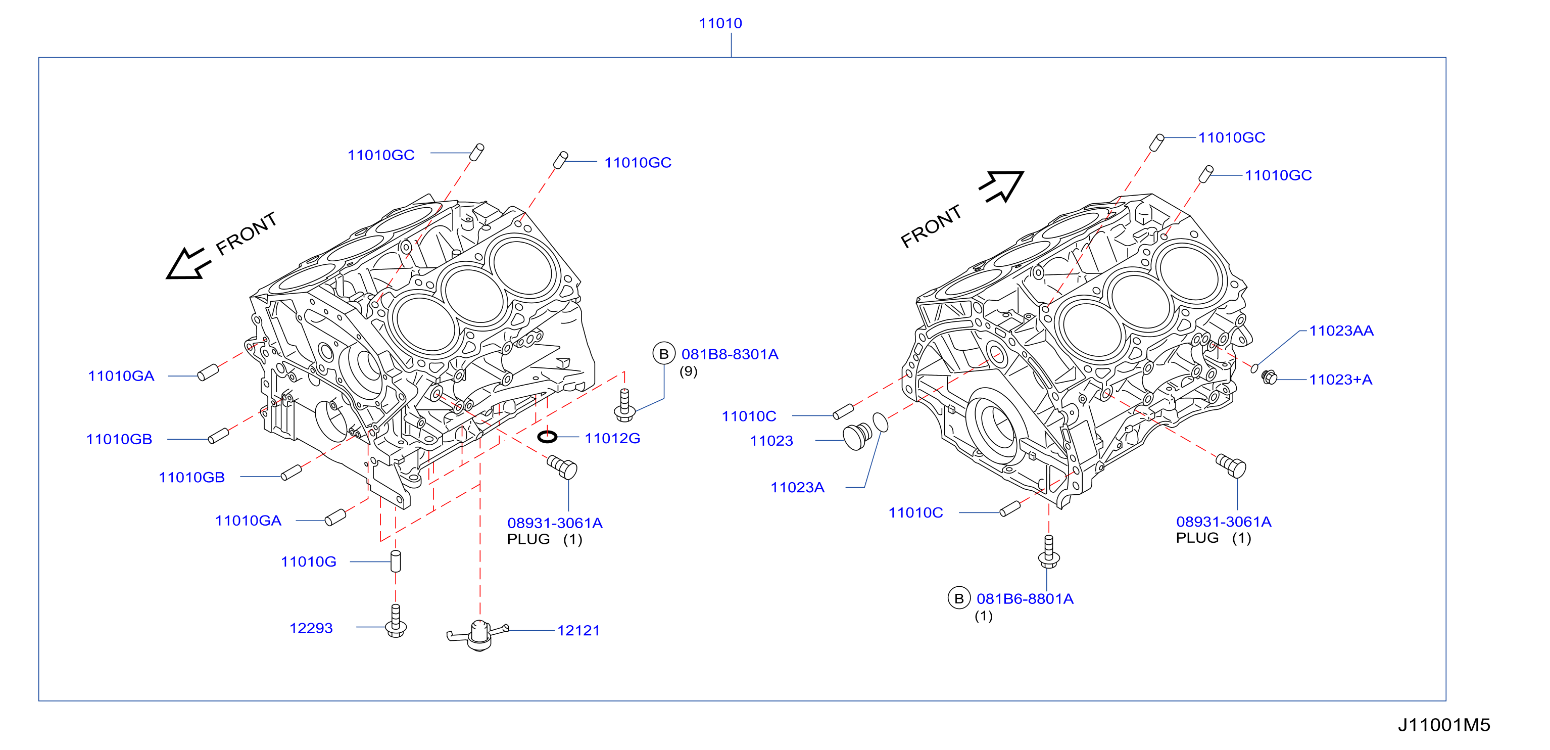 Cylinder Block Oil Pan Component Parts