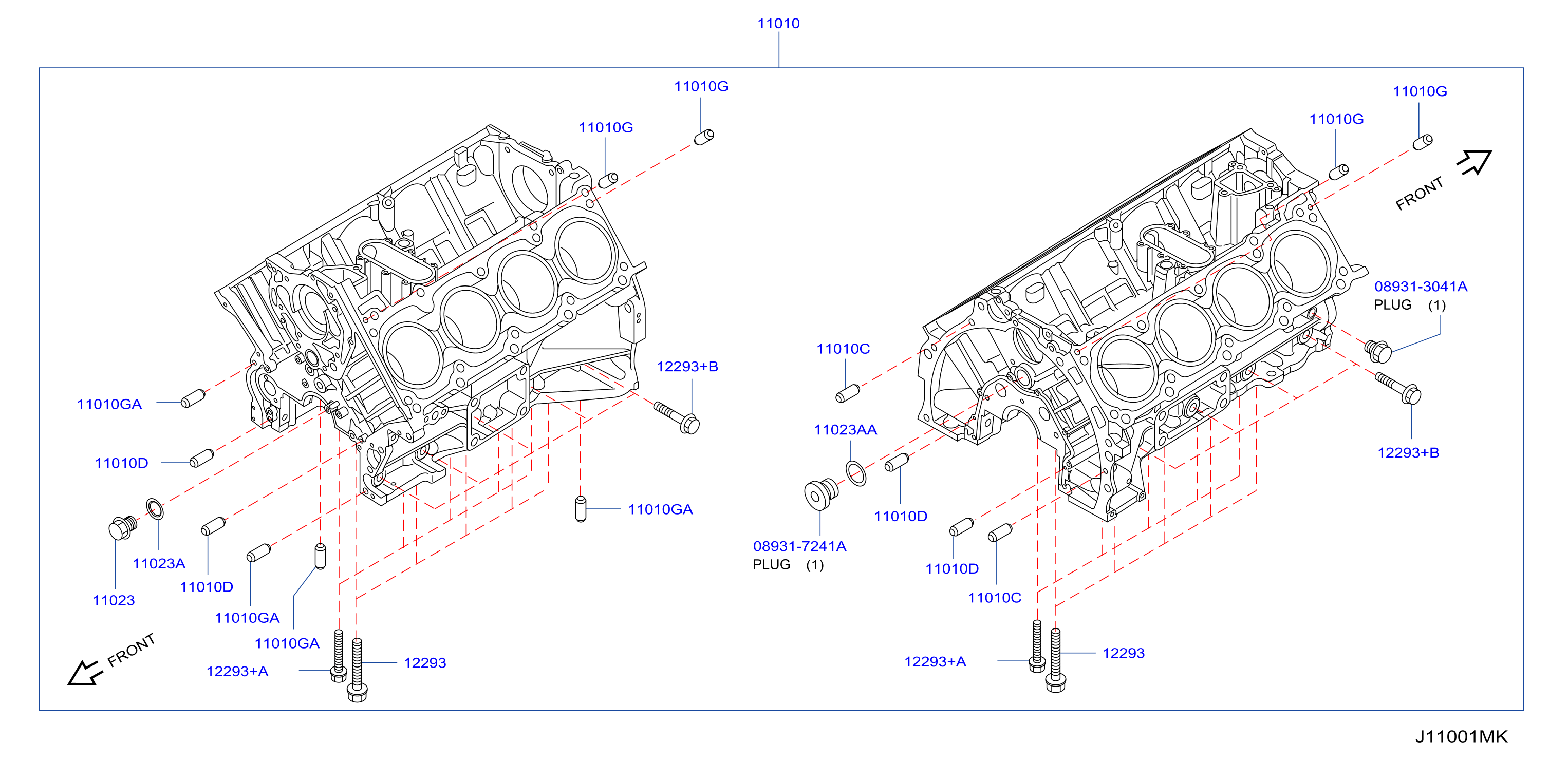 Cylinder Block Oil Pan Component Parts
