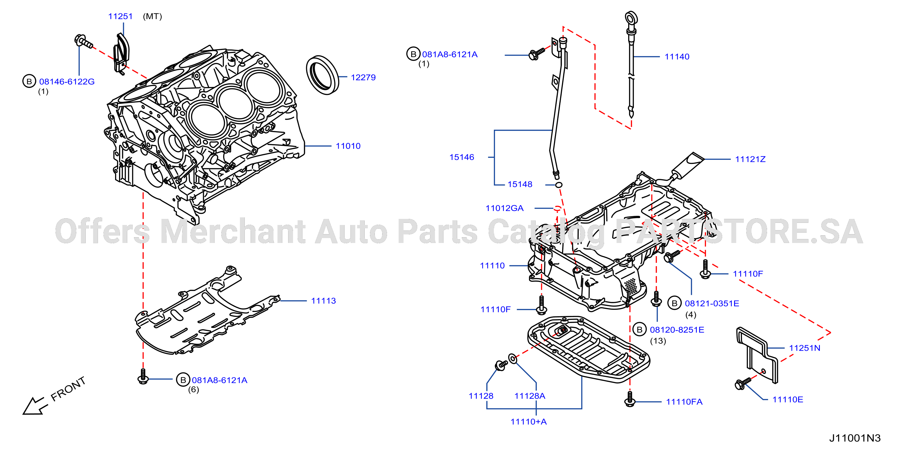 Cylinder Block Oil Pan Assembly