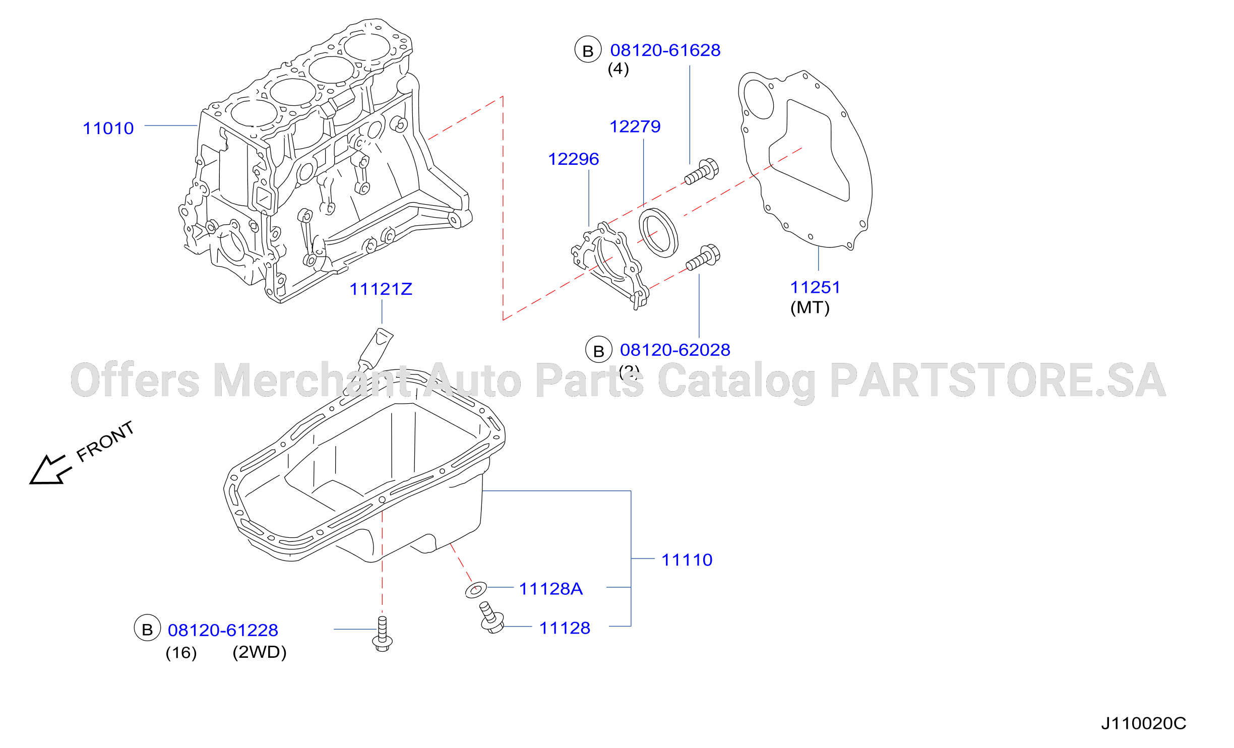 Cylinder Block Oil Pan Assembly