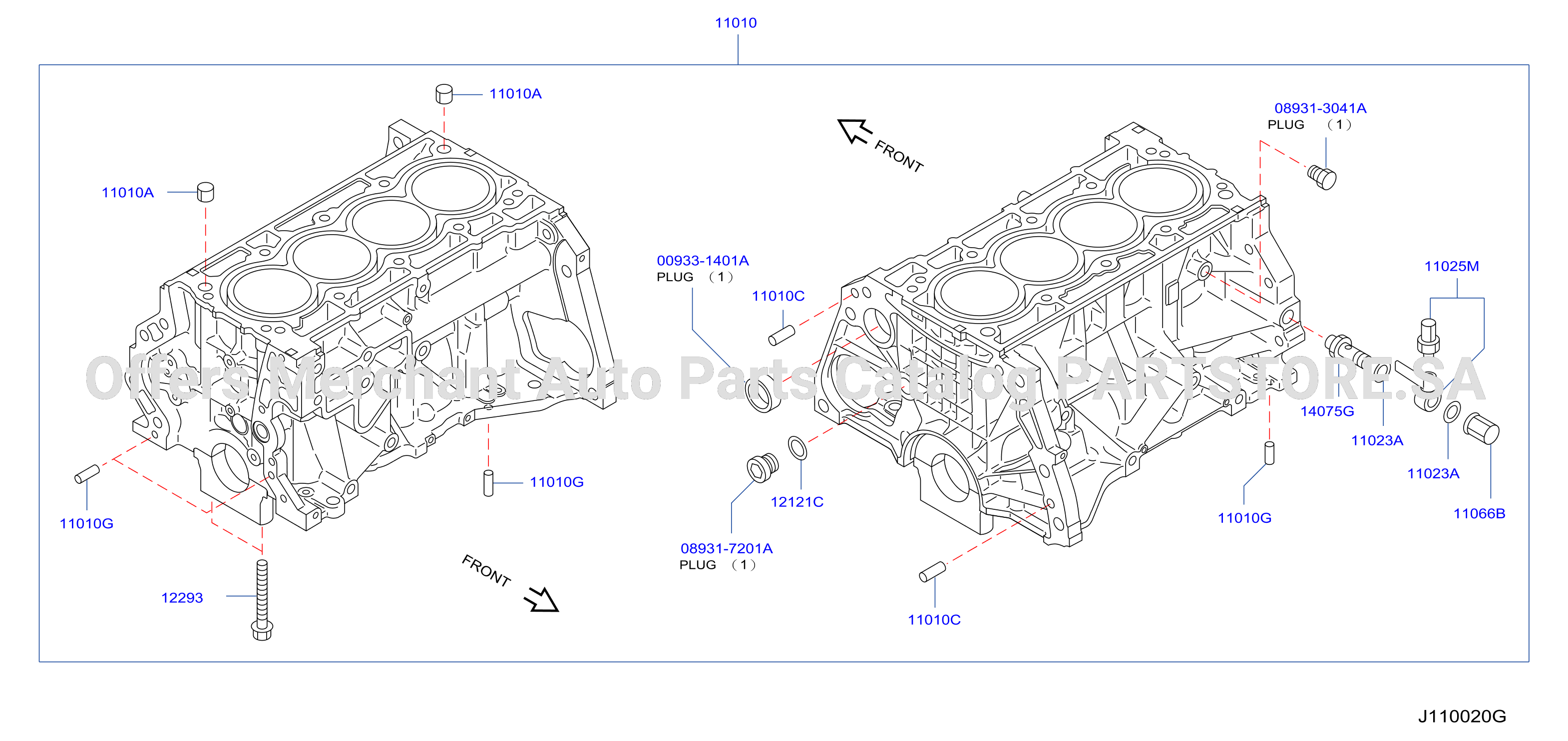 Cylinder Block Oil Pan Component Parts