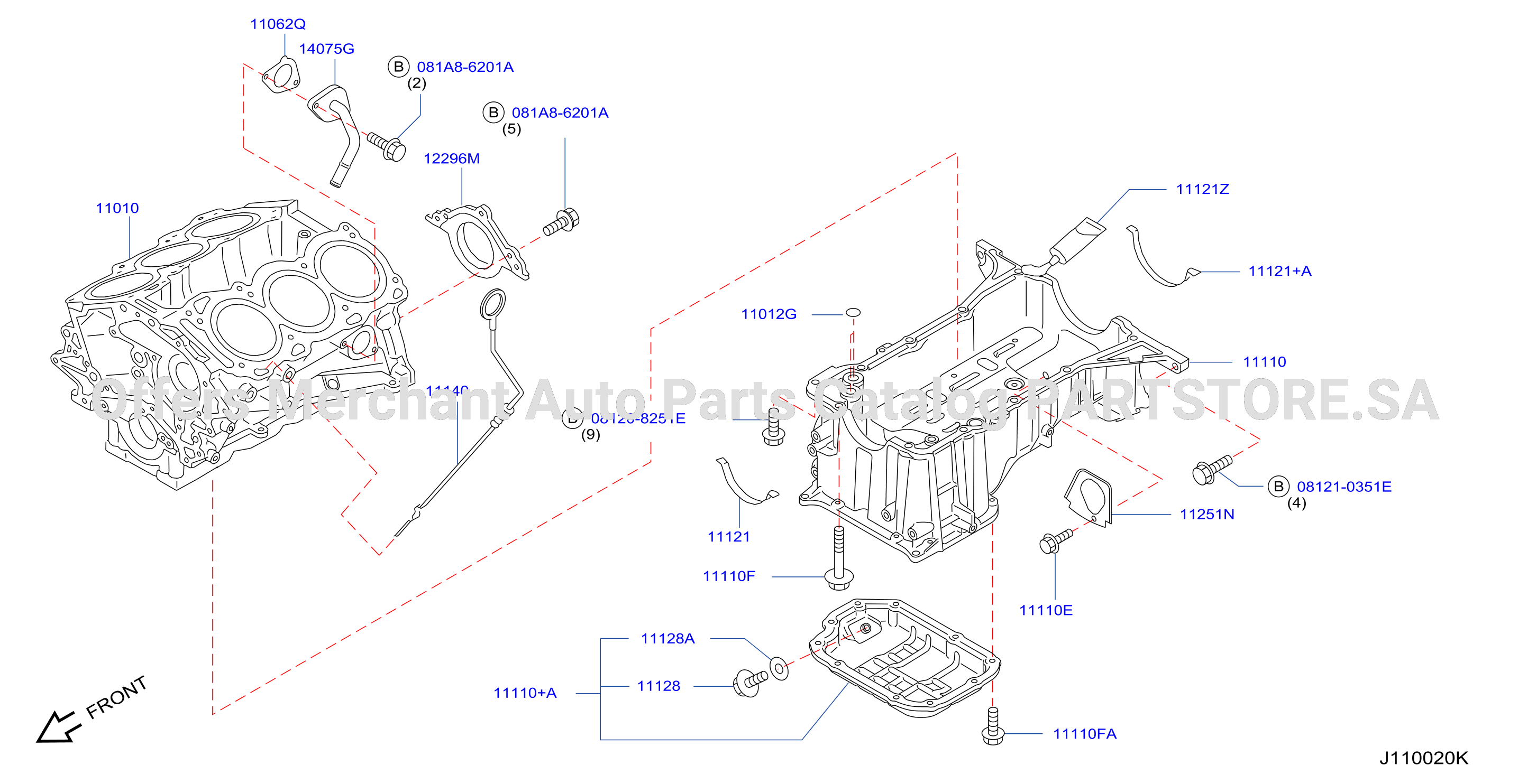 Cylinder Block Oil Pan Assembly Gcc